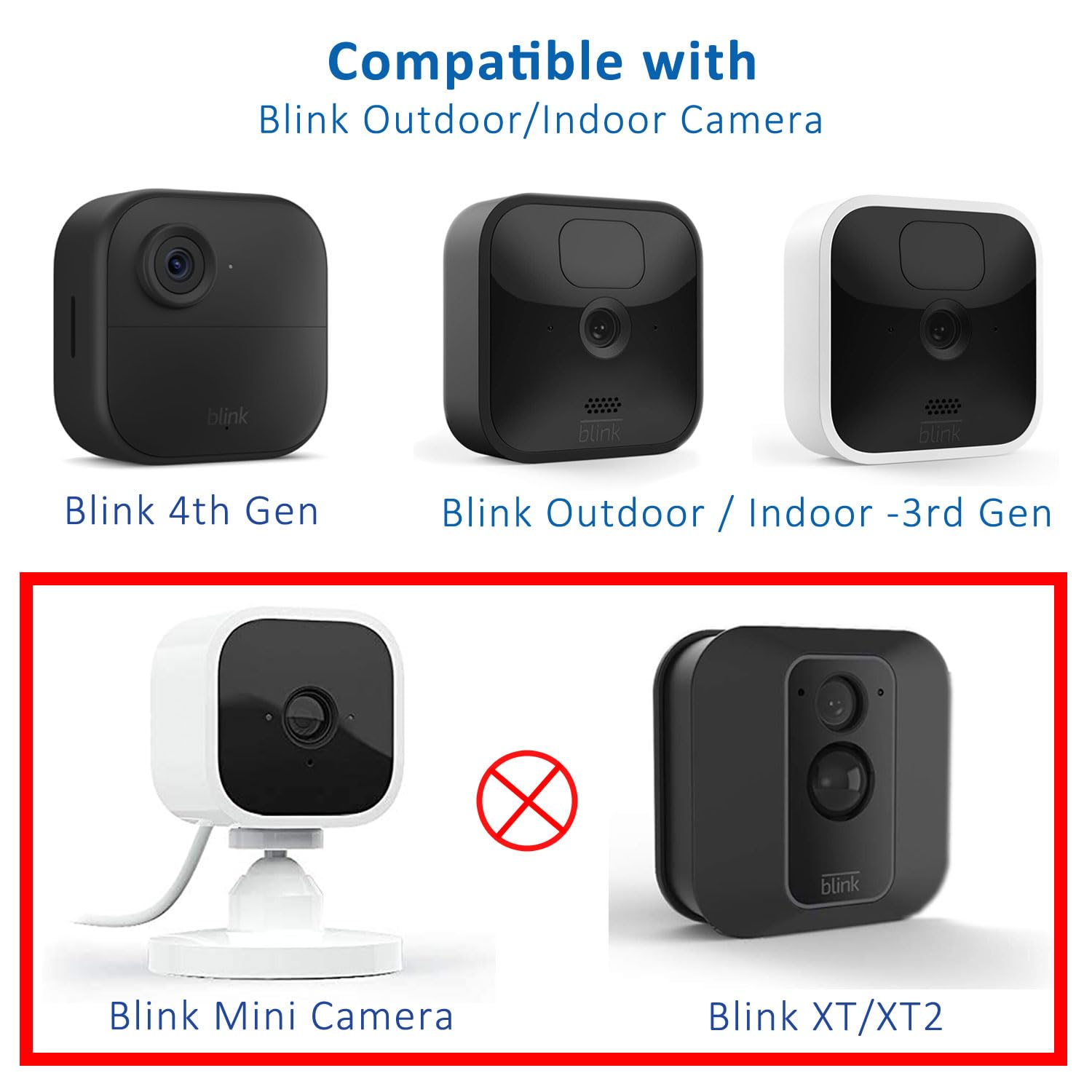 All New Blink Outdoor Camera Mount Bracket,2 Pack Full Weather Proof Housing/Mount For Blink Outdoor Cameras 4Th&3Rd Security System(Blink Camera Not Included)