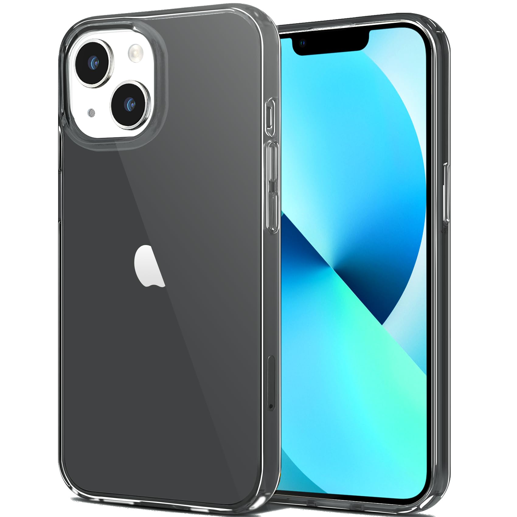 Jjgoo Compatible With Iphone 13 Case, Clear Black Soft Shockproof Protective Slim Thin Phone Bumper Cover For Iphone 13 6.1 Inch