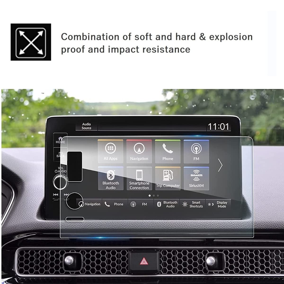 Screen Protector Compatible With 2022 Civic Si 9 Inch Touchscreen, Hd Clear Anti Scratch,Honda Civic Touring