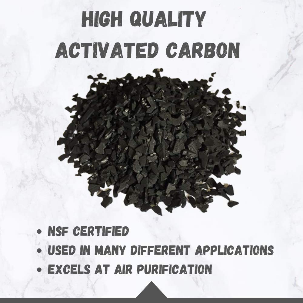 Envirosupply 4X8 Activated Carbon (Virgin Coconut Shell), Bulk Charcoal For Gas, Air Purification, Odor Removal, Deodorizer Vapo