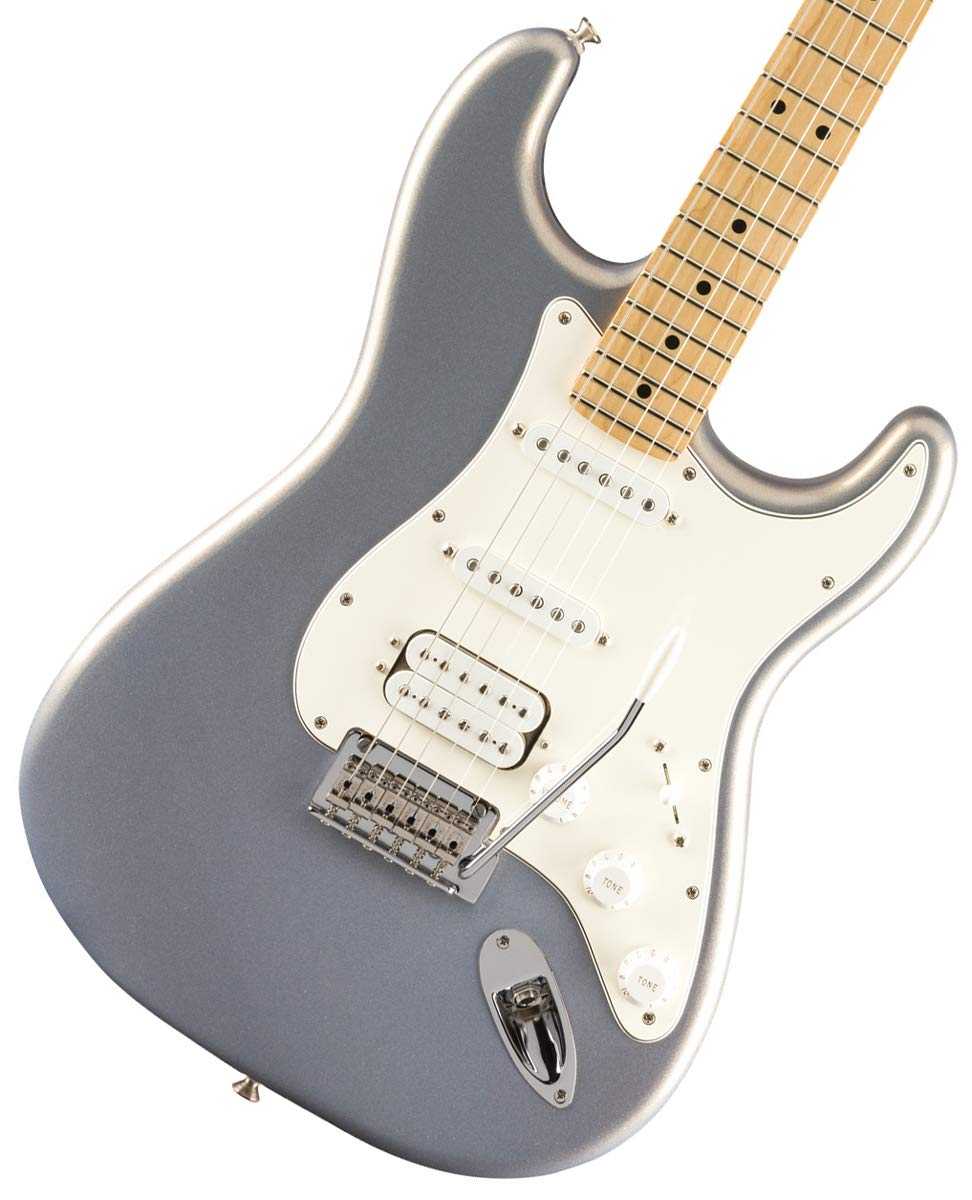 Fender Player Stratocaster HSS Electric Guitar, with 2-Year Warranty, Silver, Maple Fingerboard