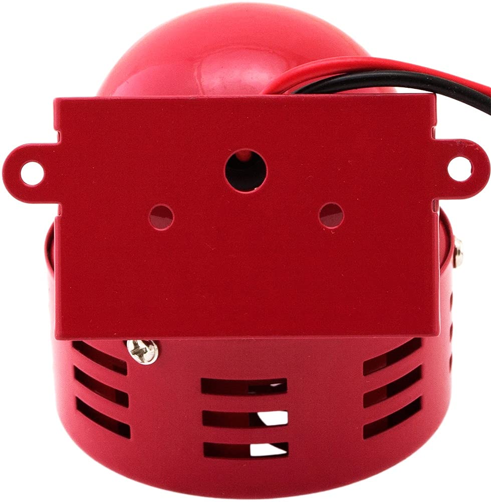 Vixen Horns Loud Electric Motor Driven Horn/Alarm/Siren (Air Raid) Small/Compact Red 12V Vxs 9050C