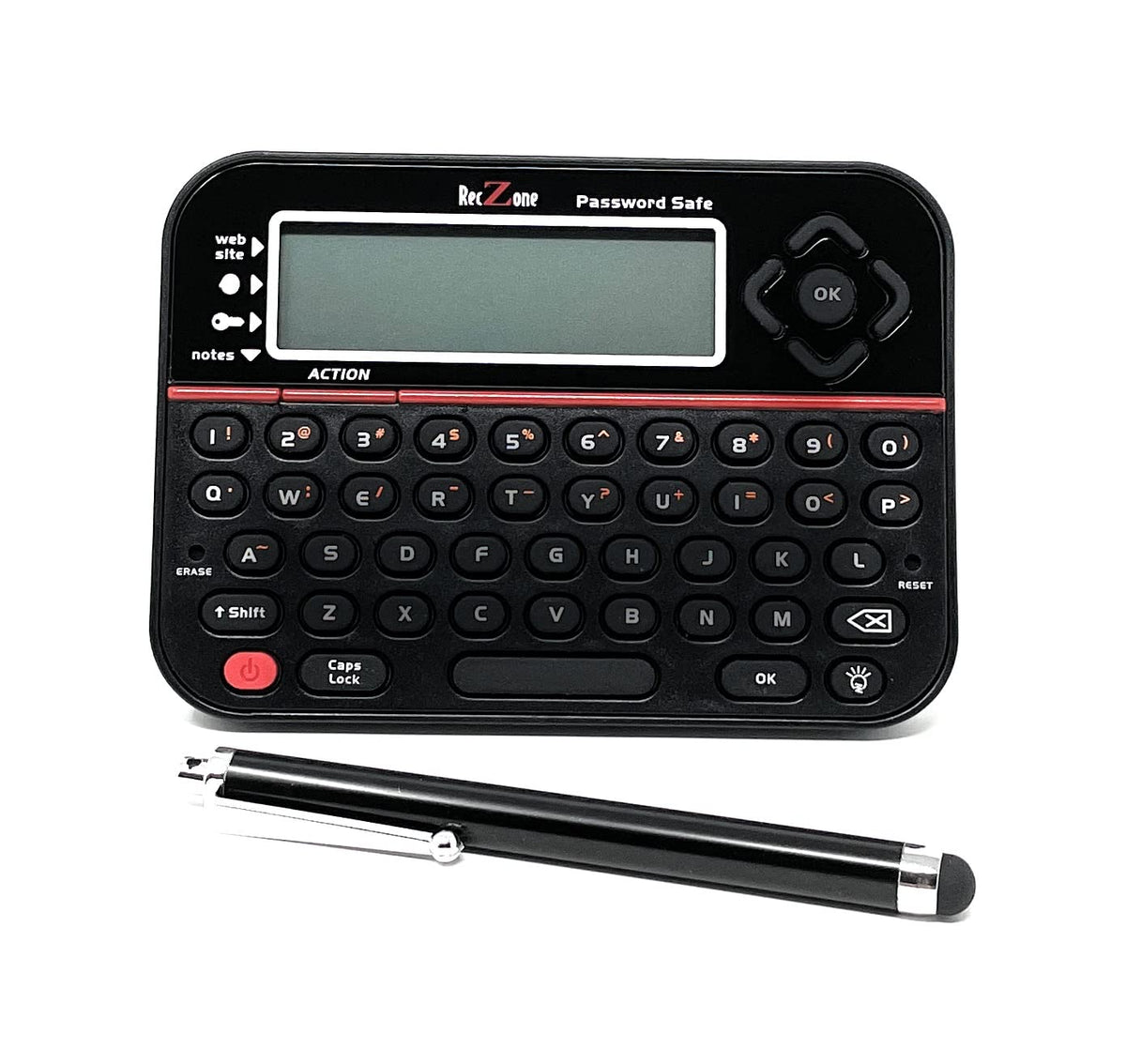 Reczone Llc Password Safe Electronic Storage Organizer Keeper Device And Stylus Bundle