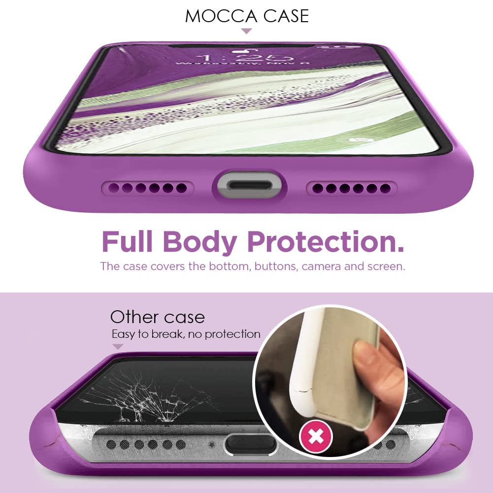Mocca For Iphone Xs Max Silicone Case With Kickstand | Anti Scratch Full Body Shockproof Protective Case For Iphone Xs Max   Pur