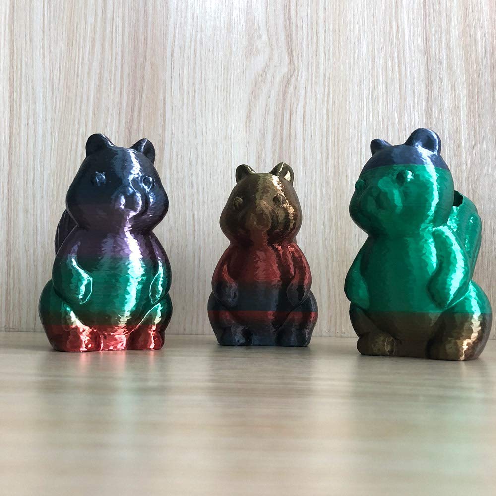 Cc3D Silk Rainbow Pla Filamentt 1.75Mm 1Kg 3D Printer Filament Multi Multicolor 3D Printing Materials Gradually Changing Color R