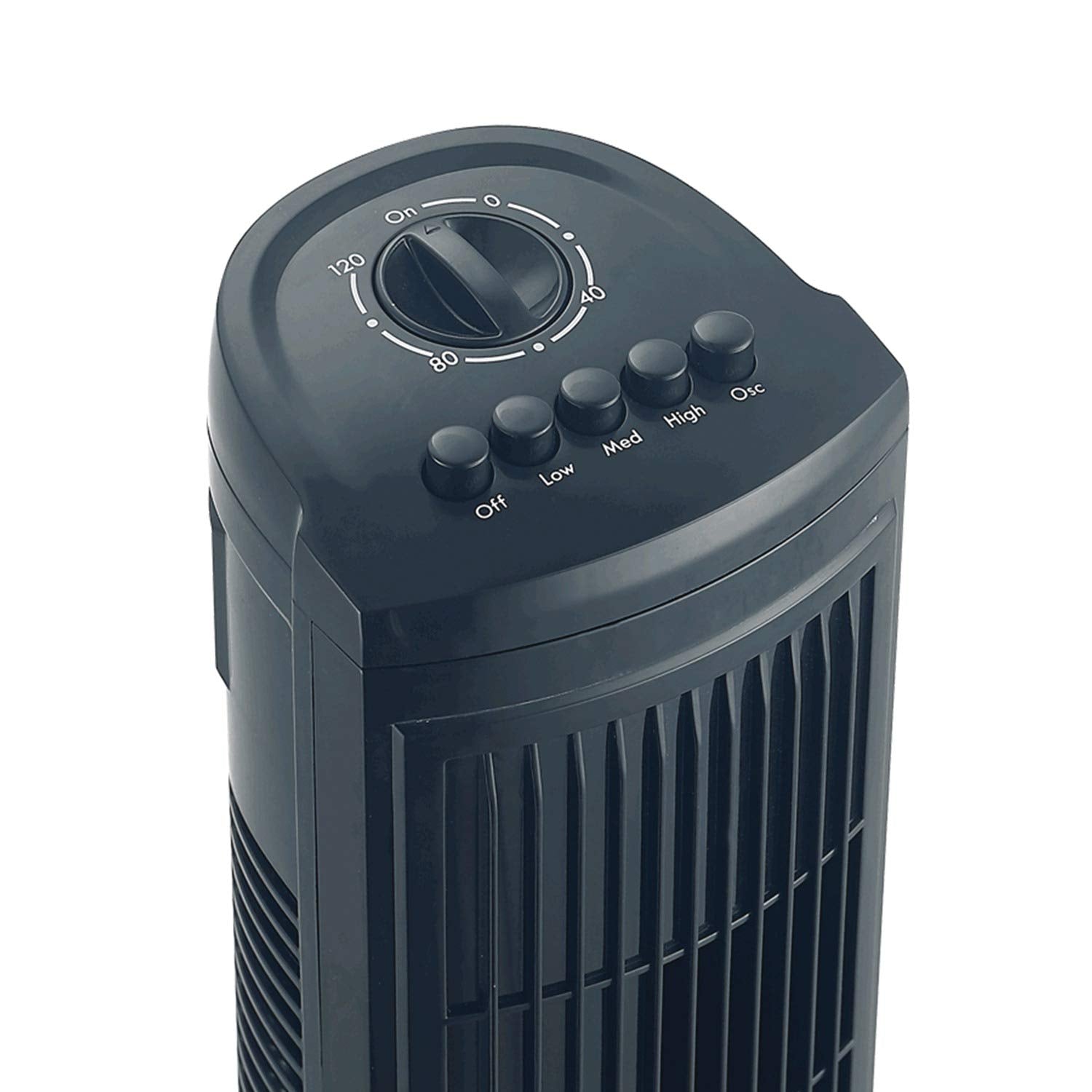 Brentwood Kool Zone Oscillating Tower Fan, 3 Speed 30 Inch, Black