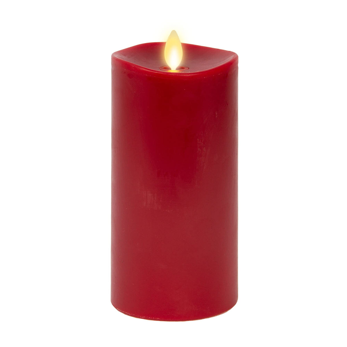 Luminara Flameless Moving Flame Led Pillar Candle - Unscented Real Wax With Melted Edge Home Decor - Automatic Timer Remote Read