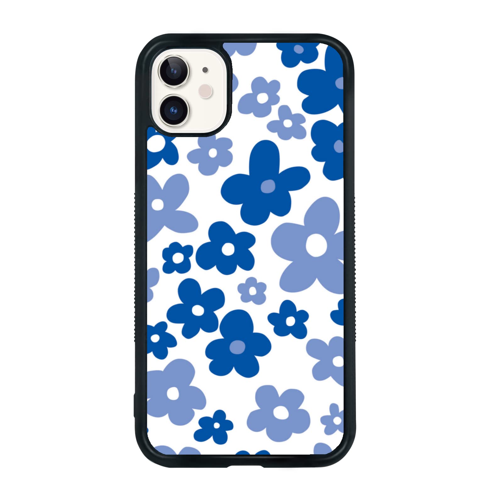 Blue Flower Phone Case Compatible With Iphone 11 6.1 Inch   Shockproof Protective Tpu Cute Blue Floral Iphone Case Designed For