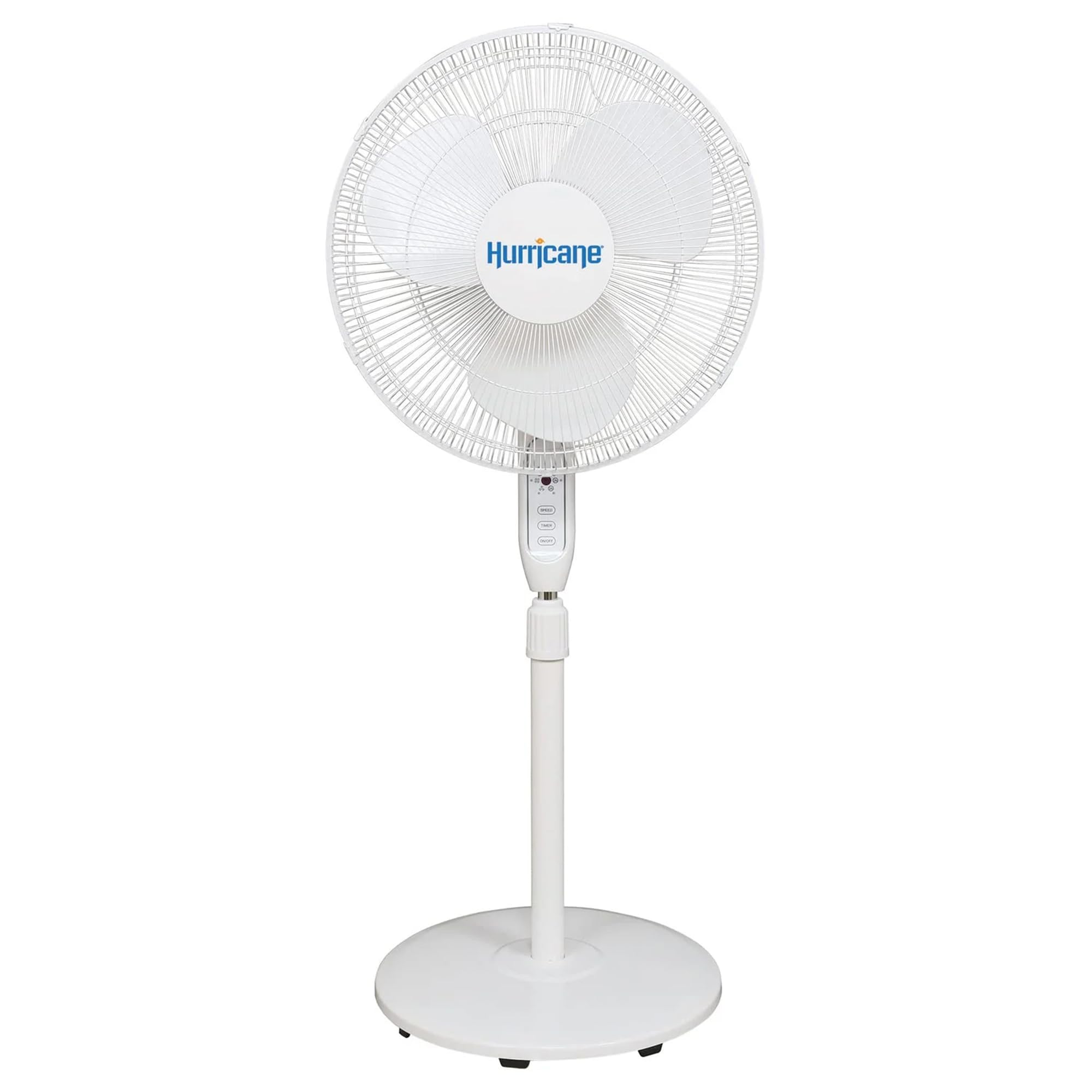 Hurricane 16'' Supreme Oscillating Stand Fan With Remote   3 Speed, Quiet, Powerful, Adjustable Height, Durable Design For Home,