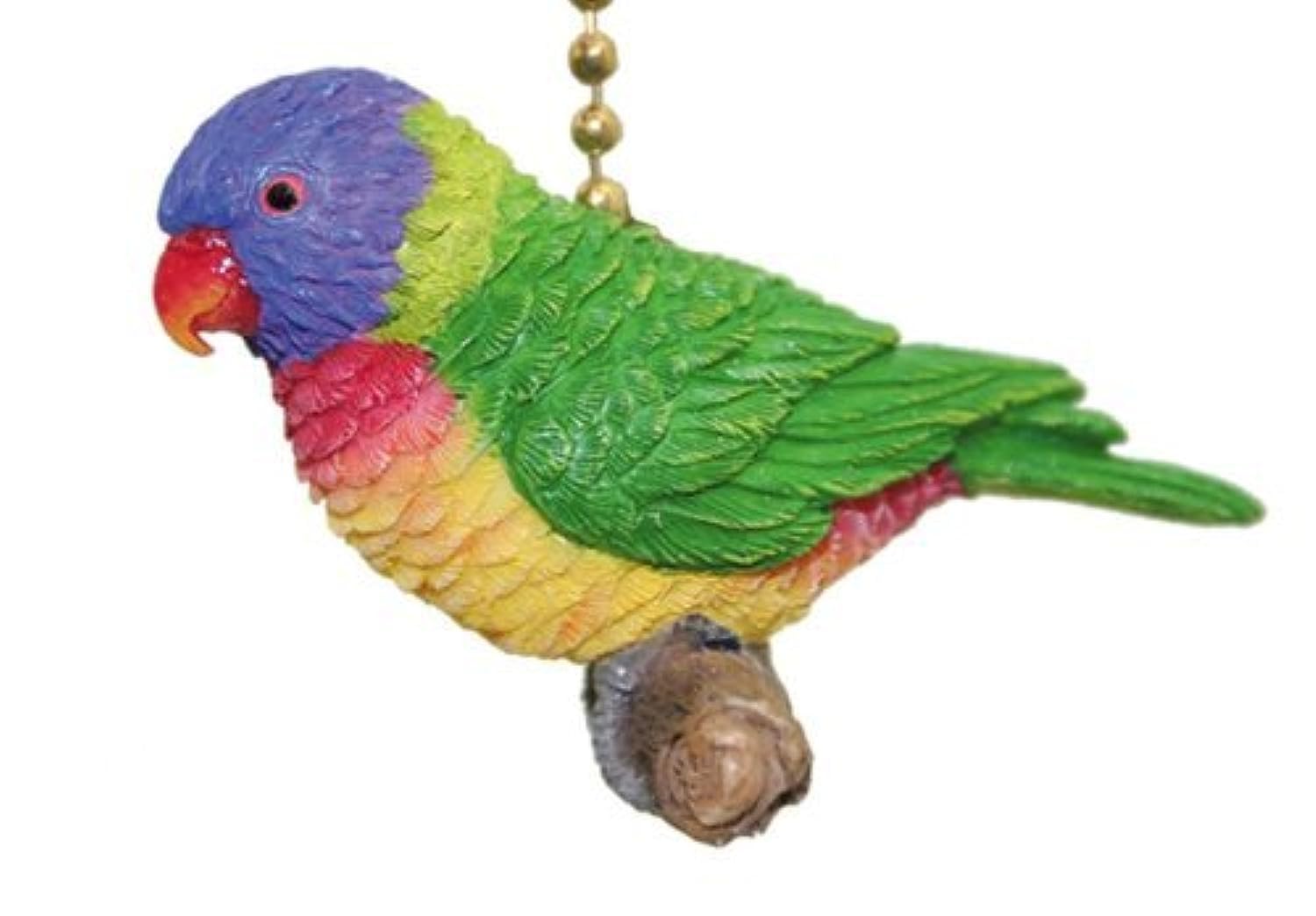 Clementine Designs Tropic Rainbow Lory Lorikeet Parrot Ceiling Fan Pull
