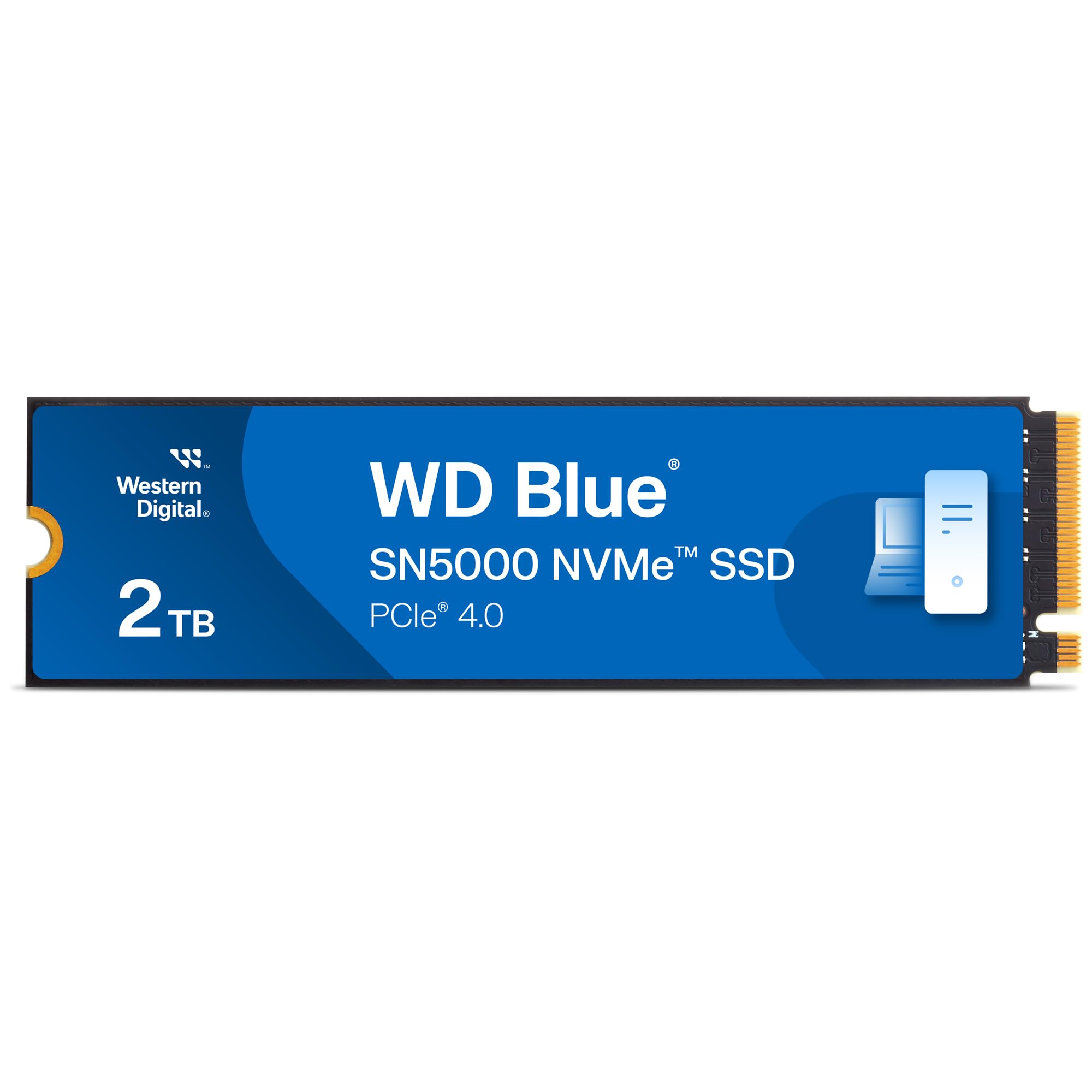 Western Digital 2Tb Wd Blue Sn5000 Nvme Internal Solid State Drive Ssd   Pcie Gen 4.0, M.2 2280, Up To 5,150 Mb/S   Wds200T4B0E