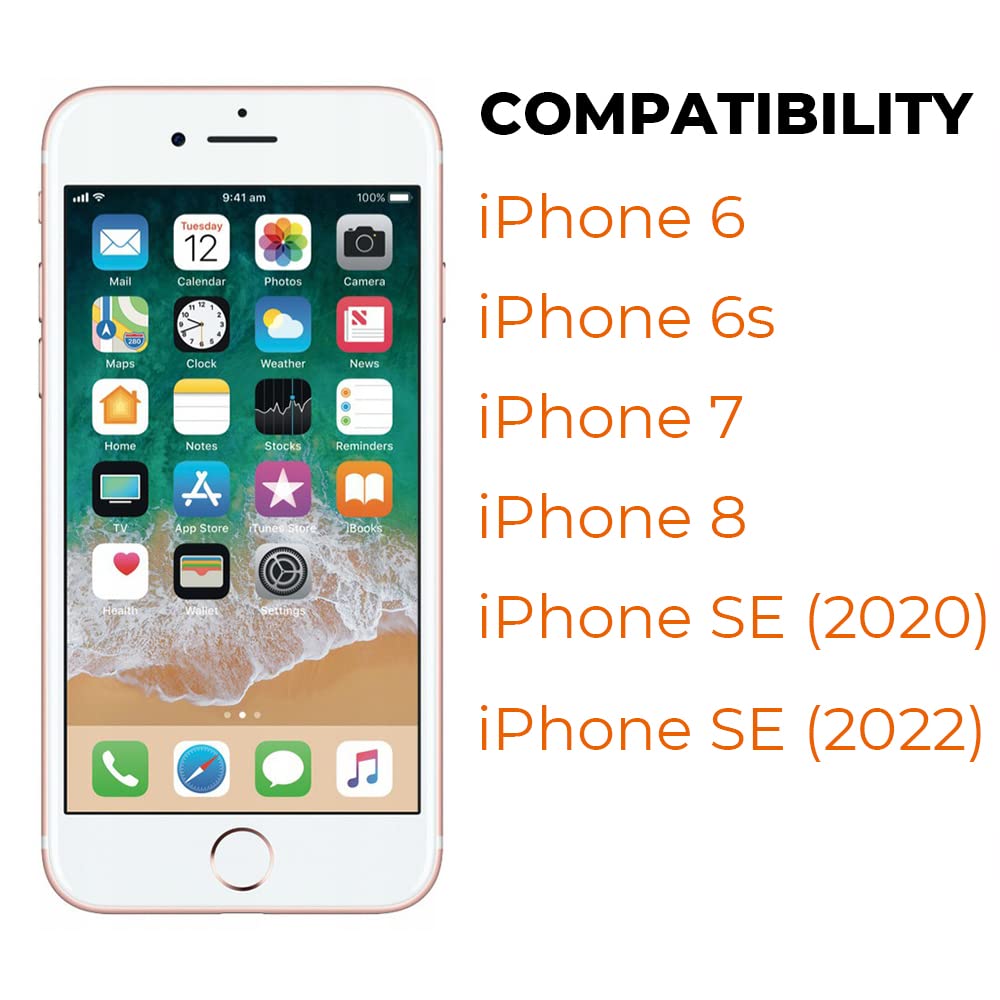 Yonocosta Cute Iphone Se 2022 Case, Iphone Se 2020 Case, Iphone 7 Case, Iphone 8 Cases, Funny Kawaii Big Eye Black Cat Kitty 3D