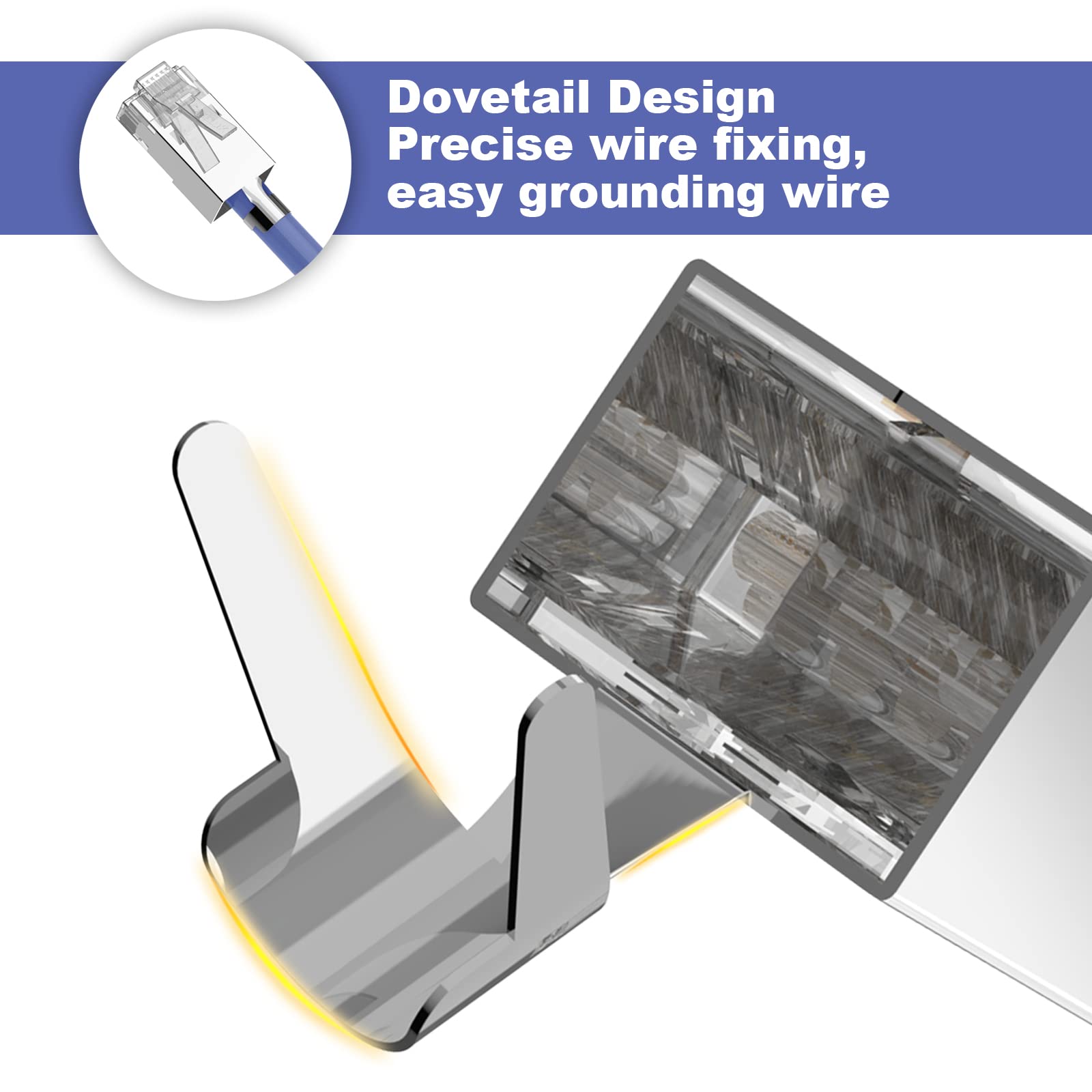 Vce Rj45 Connectors Cat7/Cat6A 30-Pack, Non-Pass-Thru Shielded Modular Plugs For Thick Cable, 3-Prong 50U Gold Plated Ethernet E