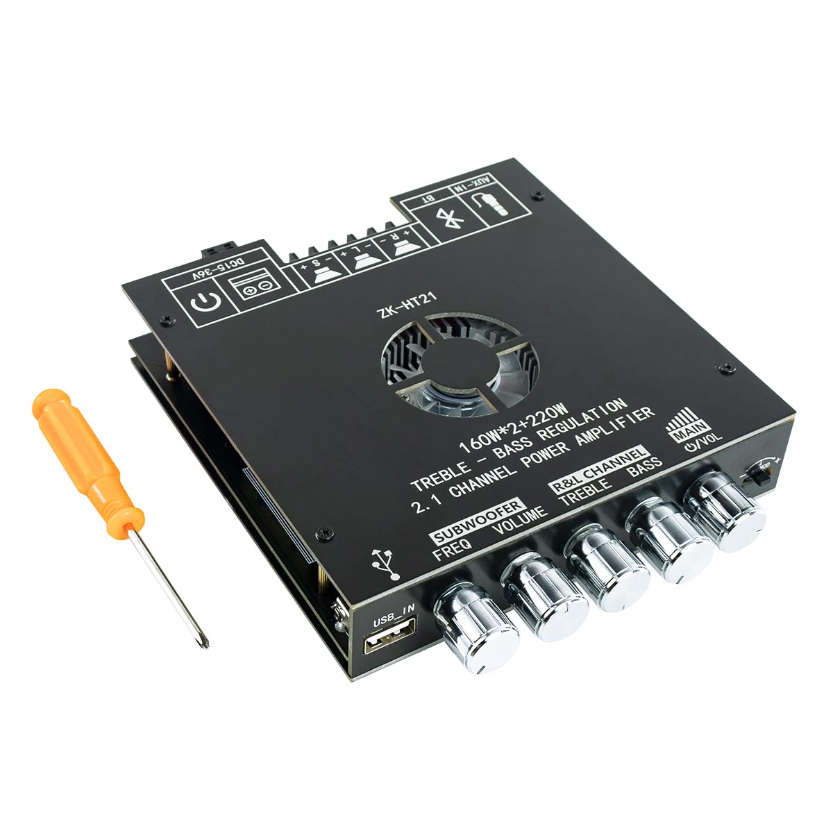 Tda7498E Bluetooth Amplifier Board 160W  2+220W Subwoofer 2.1 Channel Audio Receiver Power Amplifier Module With Treble And Bass
