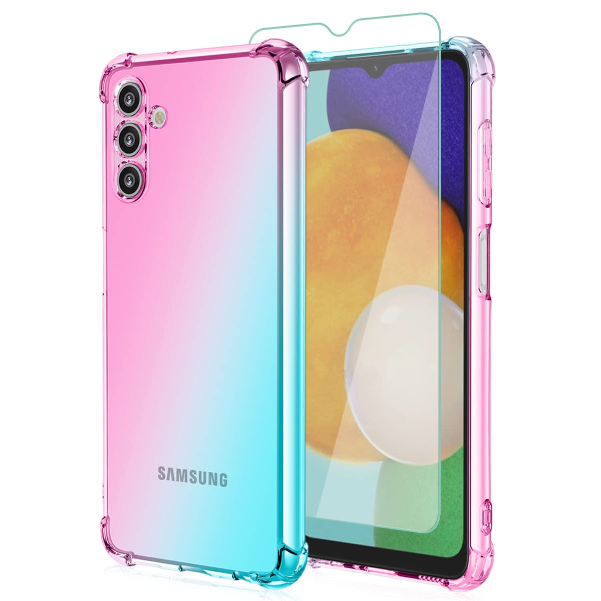 Osophter For Galaxy A13 5G Case Clear,Samsung A13 5G Case,Samsung A04S Case Transparent Reinforced Corners Tpu Shock Absorption