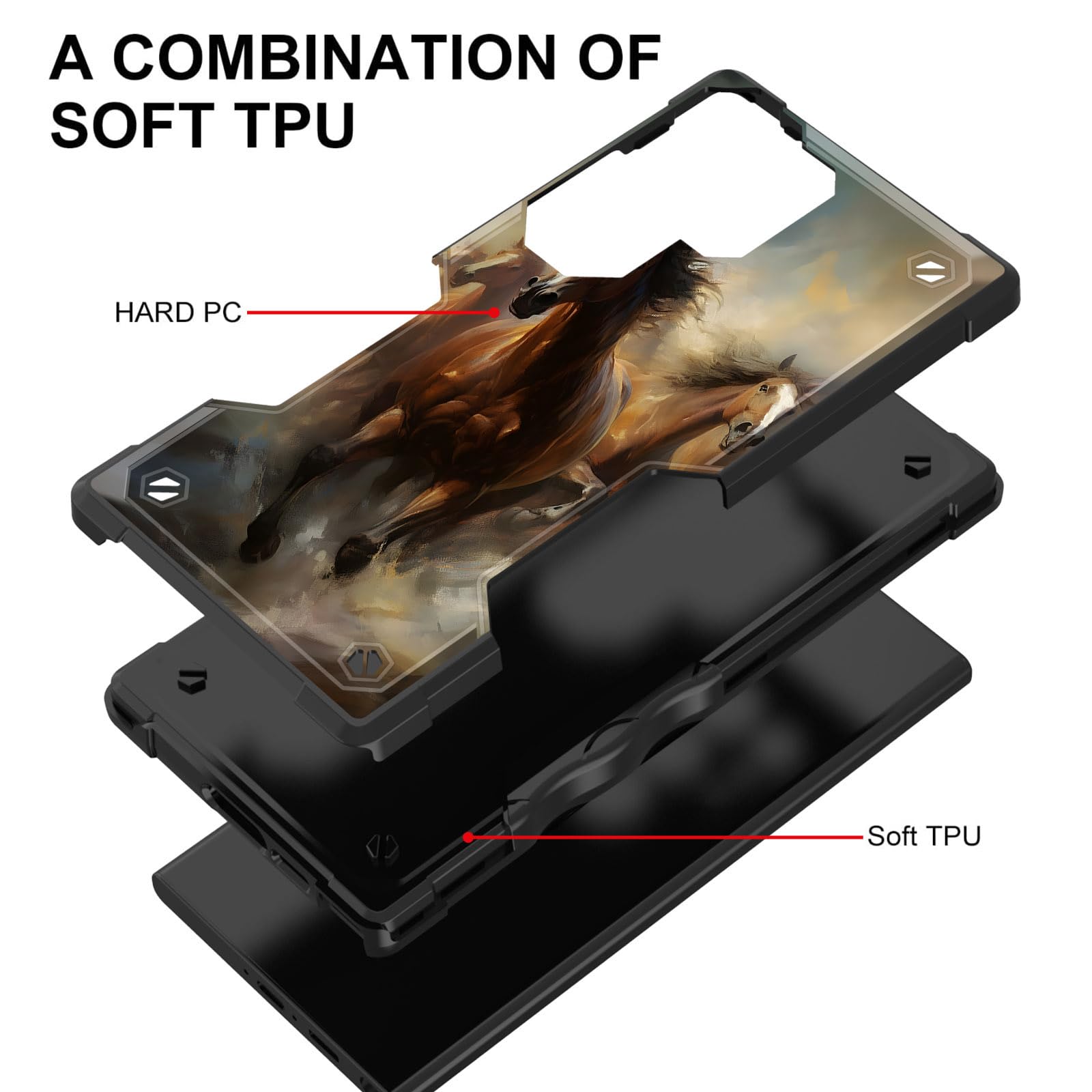 Efgwsder For Galaxy S25 Ultra Case,[Dual Layer][10 Ft Military Grade Drop Protection] Heavy Duty Shockproof Case For Samsung Gal