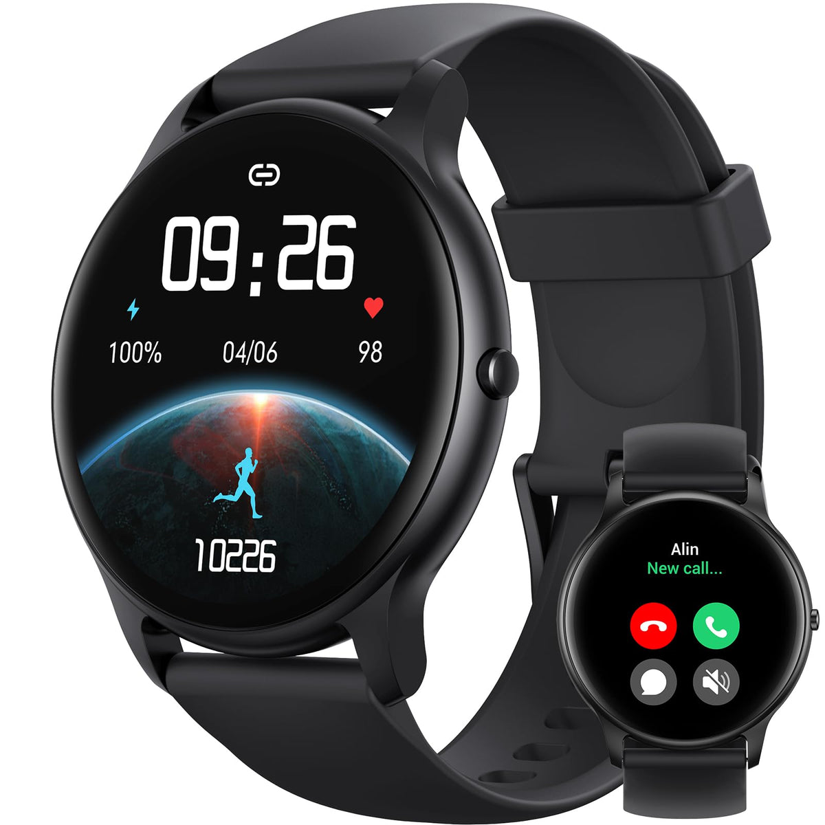 Parsonver Smart Watch For Men Women(Answer/Make Calls), Hd Screen Fitness Tracker Ip68 Waterproof 100+ Sport Modes, Heart Rate S