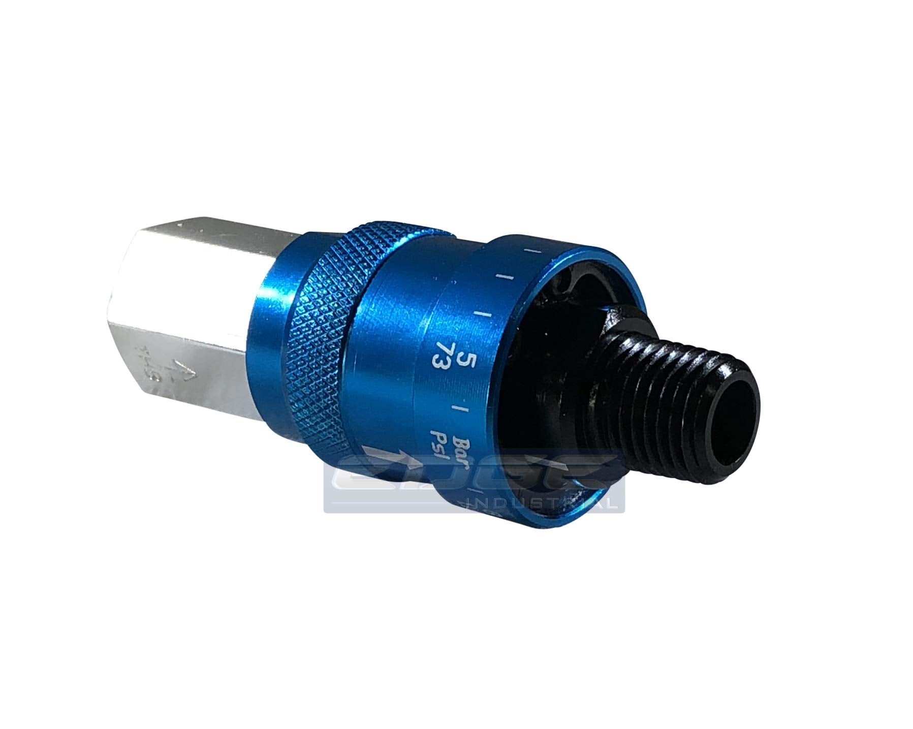 Edge Industrial Adjustable In Line Pressure Regulator For Pneumatic Tools, 1/4'' Npt, Connects Directly To Air Tool (70 120 Psi)