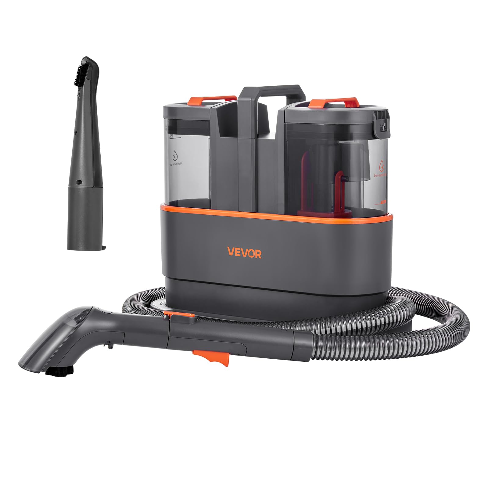VEVOR Carpet Cleaner Machine, 50.72 oz Clean Water Tank & 27.05 oz Dirty Water Tank, Portable Upholstery Shampooer, 11.5Kpa Hand