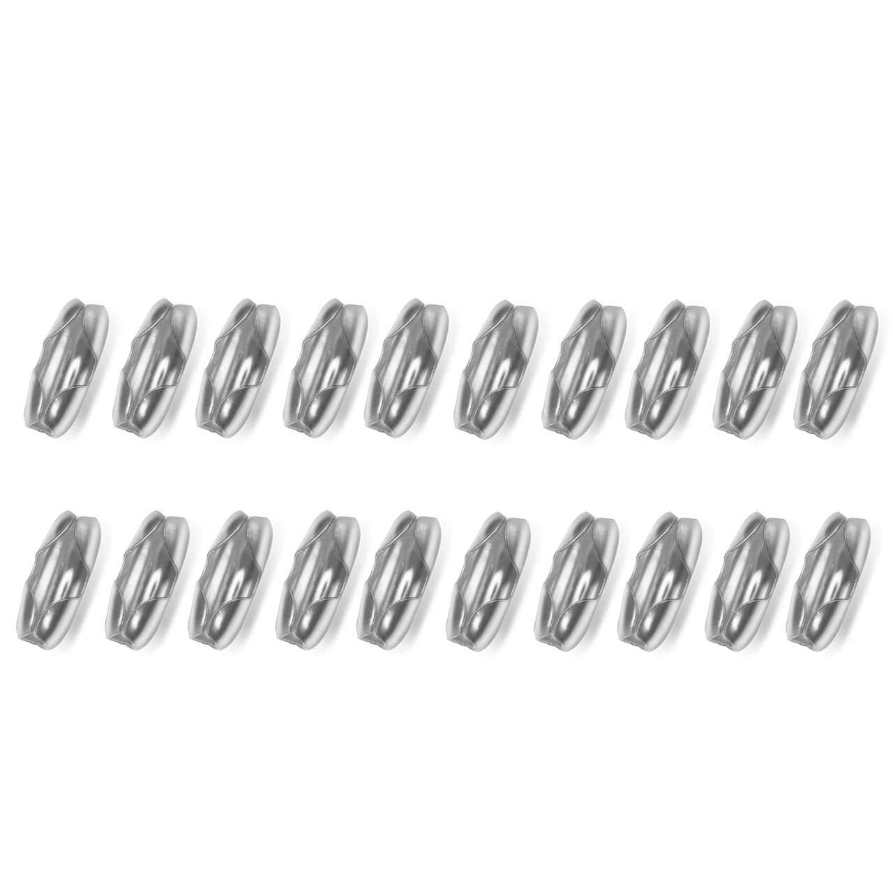 Awpeye Metal Fan Pull Chain Extension, Ceiling Fan Chain Connector,Diameter 3.2Mm 16 Feet Long With 20 Pcs Connector (Silver)