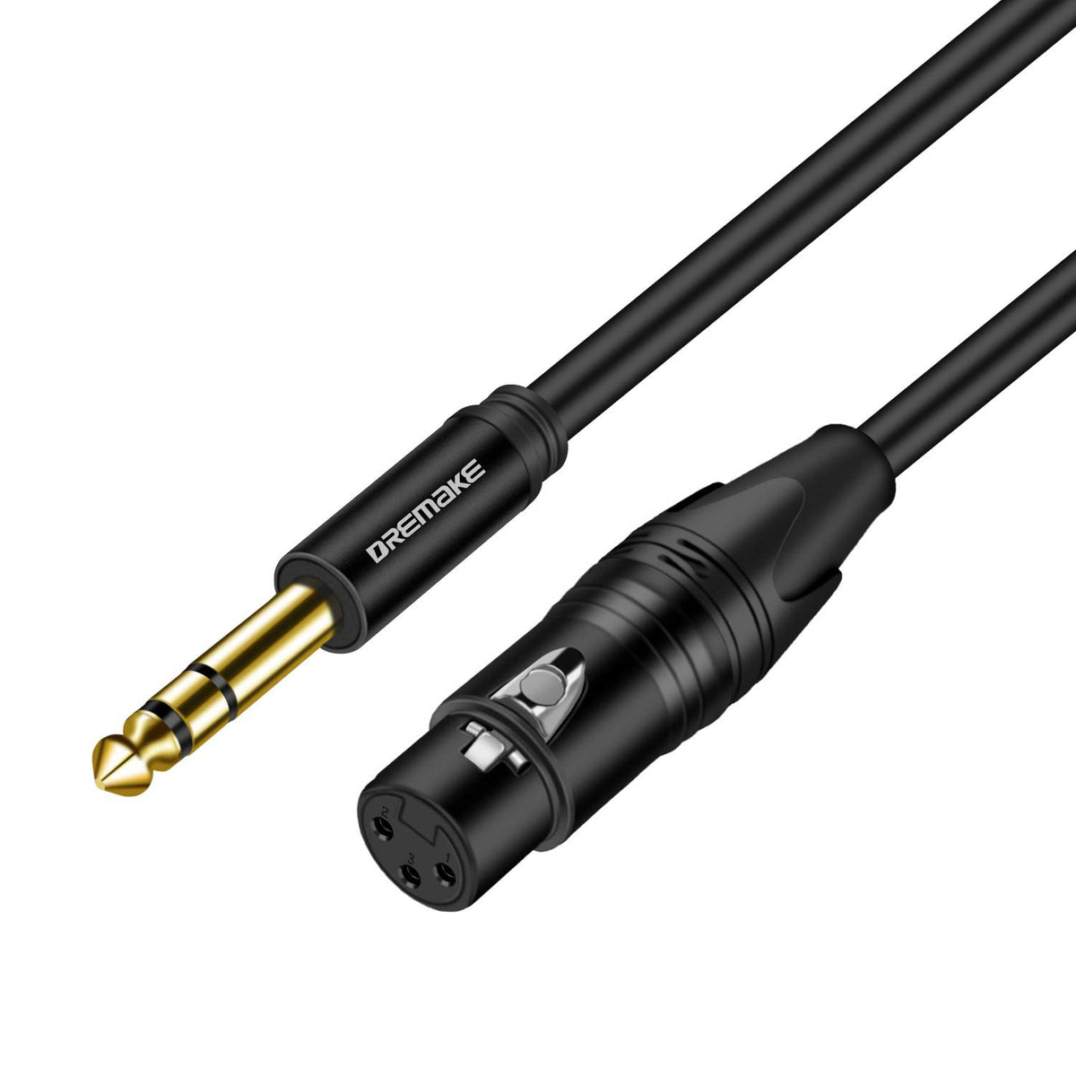Dremake 20Ft Trs 1/4 Inch 6.35Mm/6.5Mm To Xlr Female Balanced Interconnect Audio Cable, 3Pin Xlr To Quarter Inch Mic Cable For M