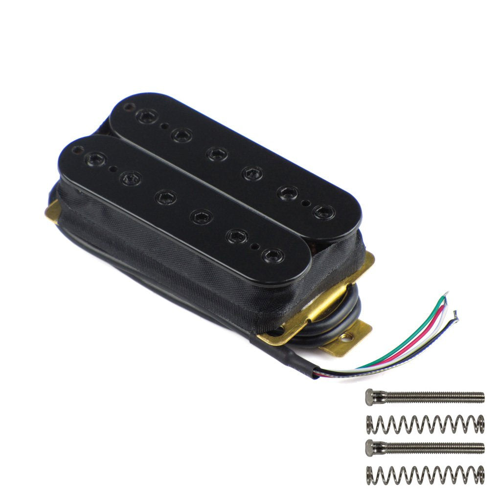 FLEOR Bridge Pickup Ceramic Double Coil Humbucker Pickups for Electric Guitar Pickup-Black