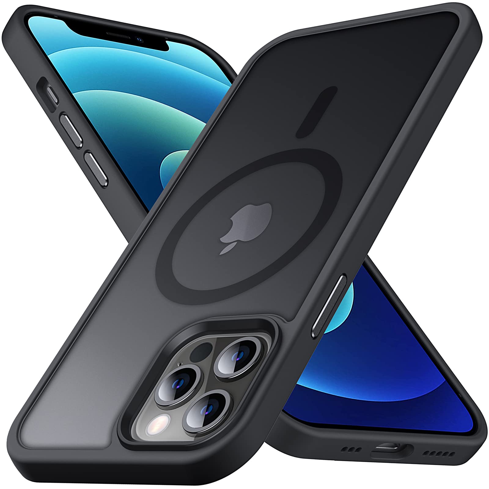 Anqrp Magnetic Shockproof for iPhone 12/12 Pro Case, [Fit for MagSafe] [Military-Grade Drop Tested] Soft Silicone Slim Anti-Scra