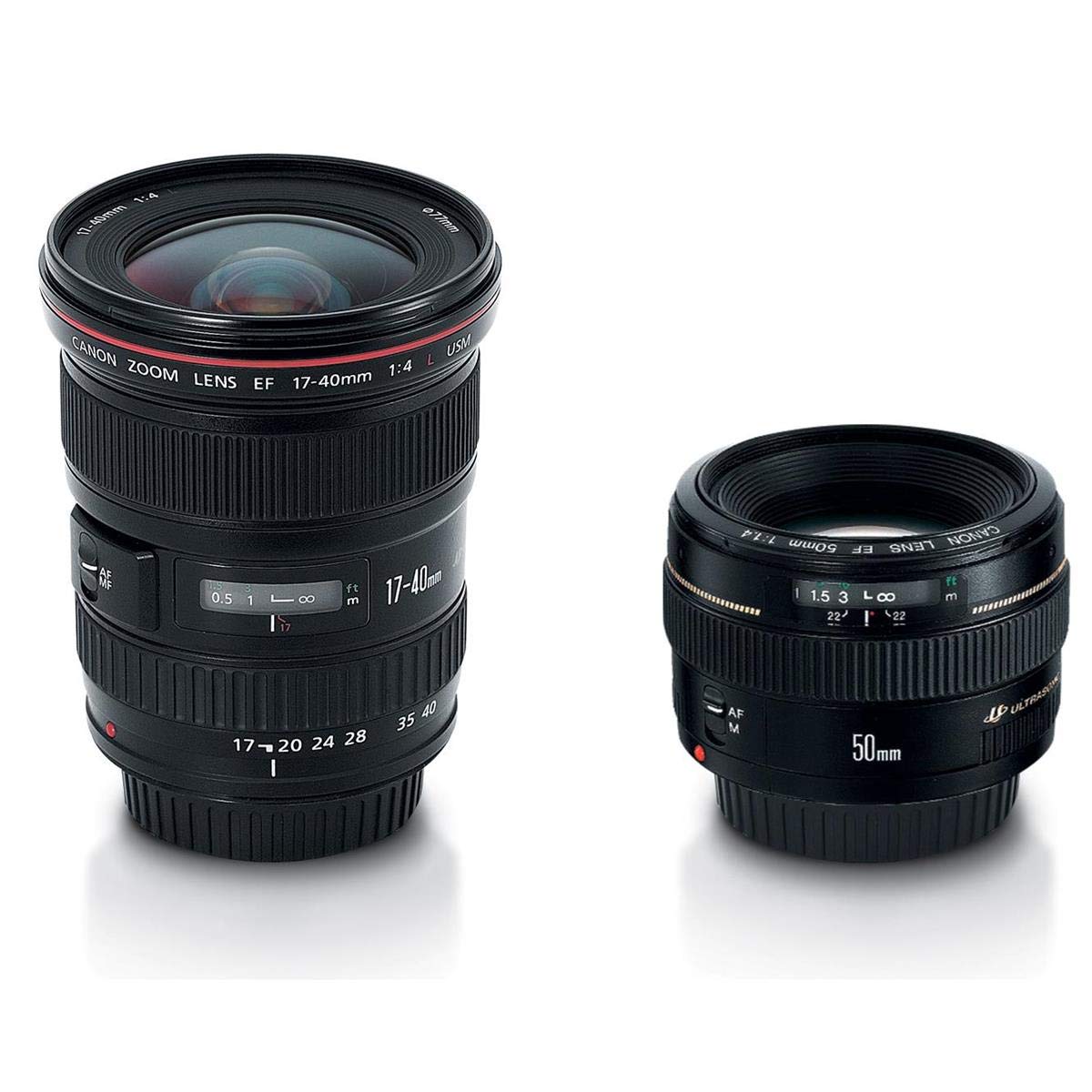 Canon Advanced Two Lens Kit with 50mm f/1.4 and 17 40mm f/4L Lenses Black