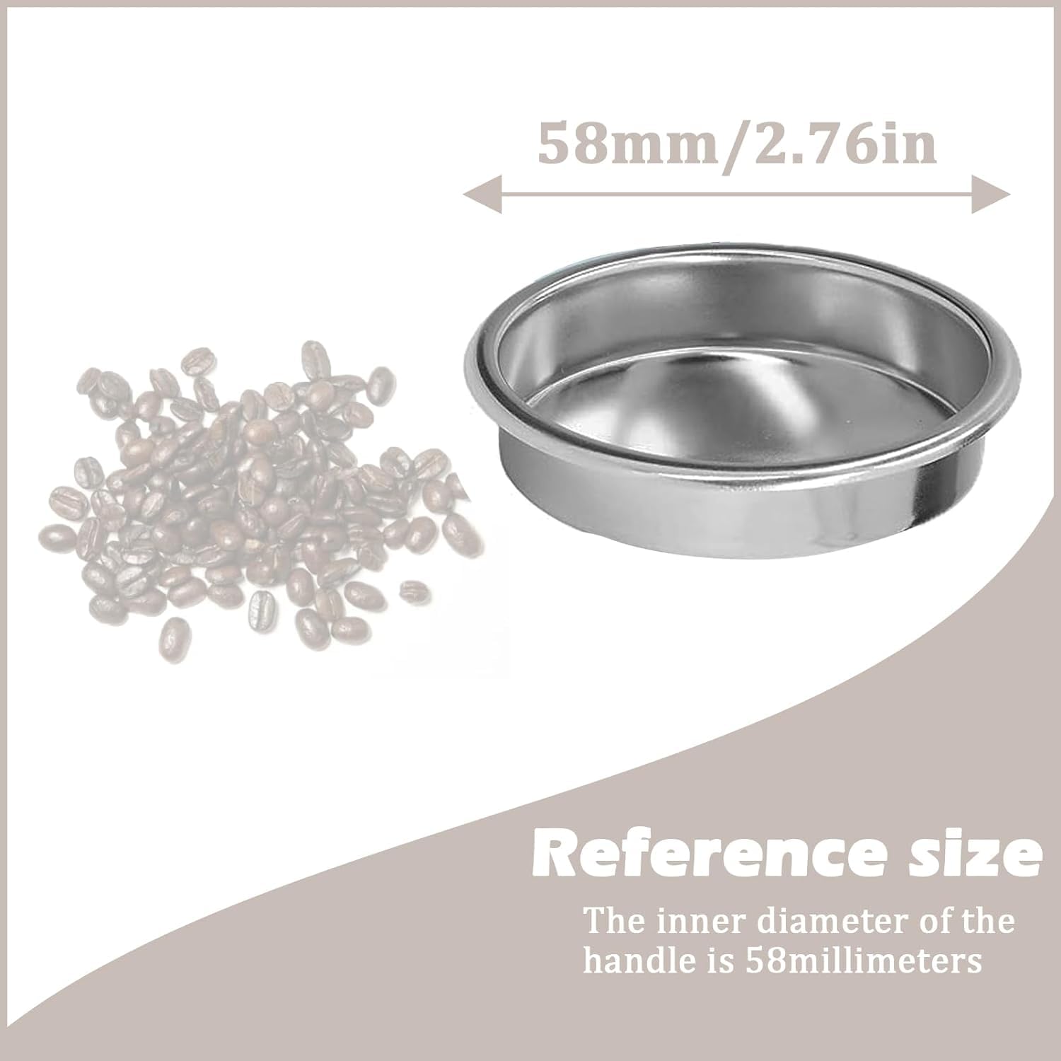 58Mm Backflush Inser, Backflush Filter Espresso, Stainless Steel Back Flush Blind Filter Basket Fits For Breville Gaggia Classic