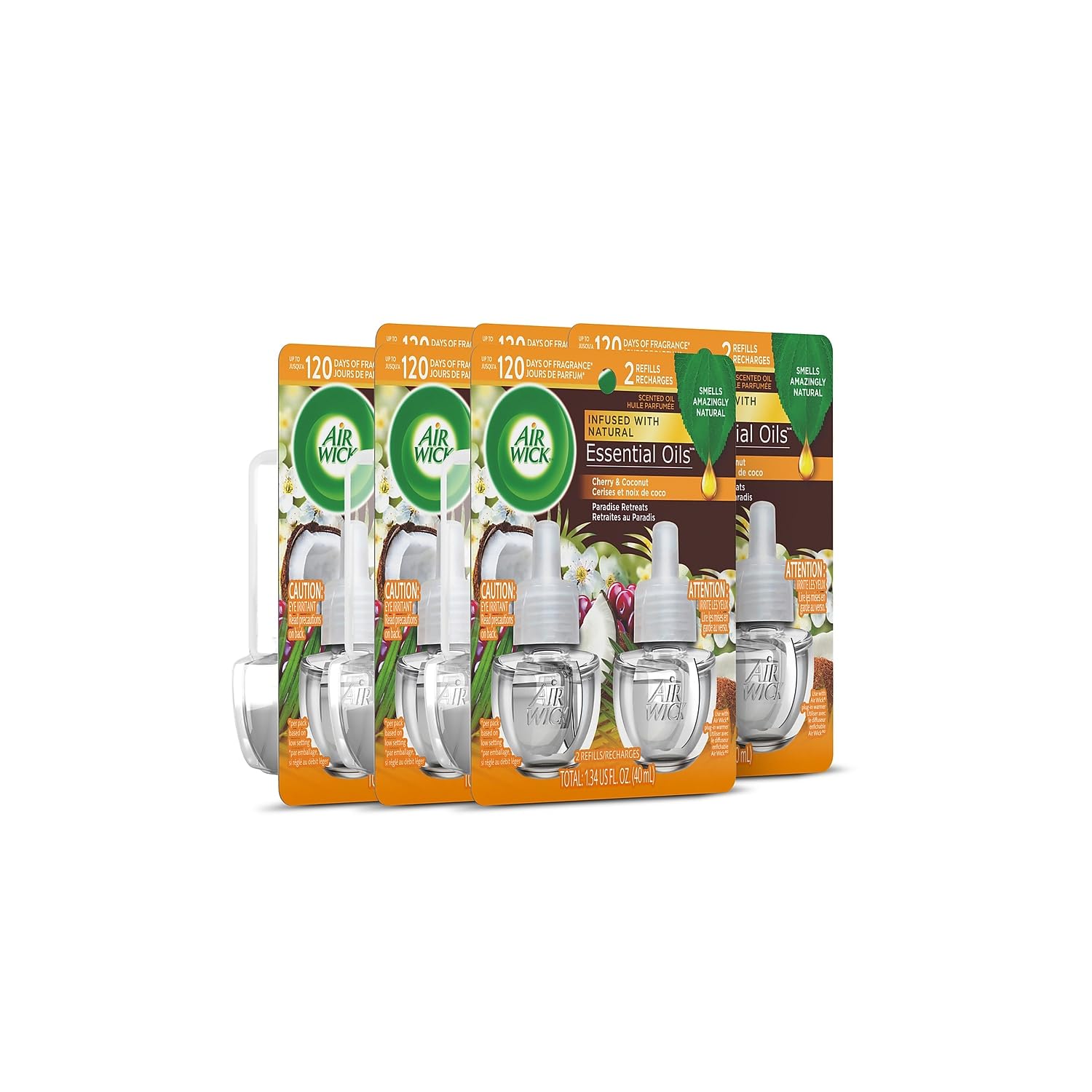 Air Wick Plug In Scented Oil Refill, 2Ct, Paradise Retreat, Air Freshener, Essential Oils