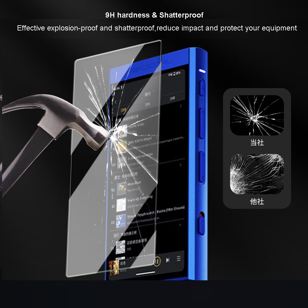 Audiopartner 9H Hardness Premium Scratch Proof Protective Screen Protector Tempered Glass Film For Hiby Digital M300 Hifi Music