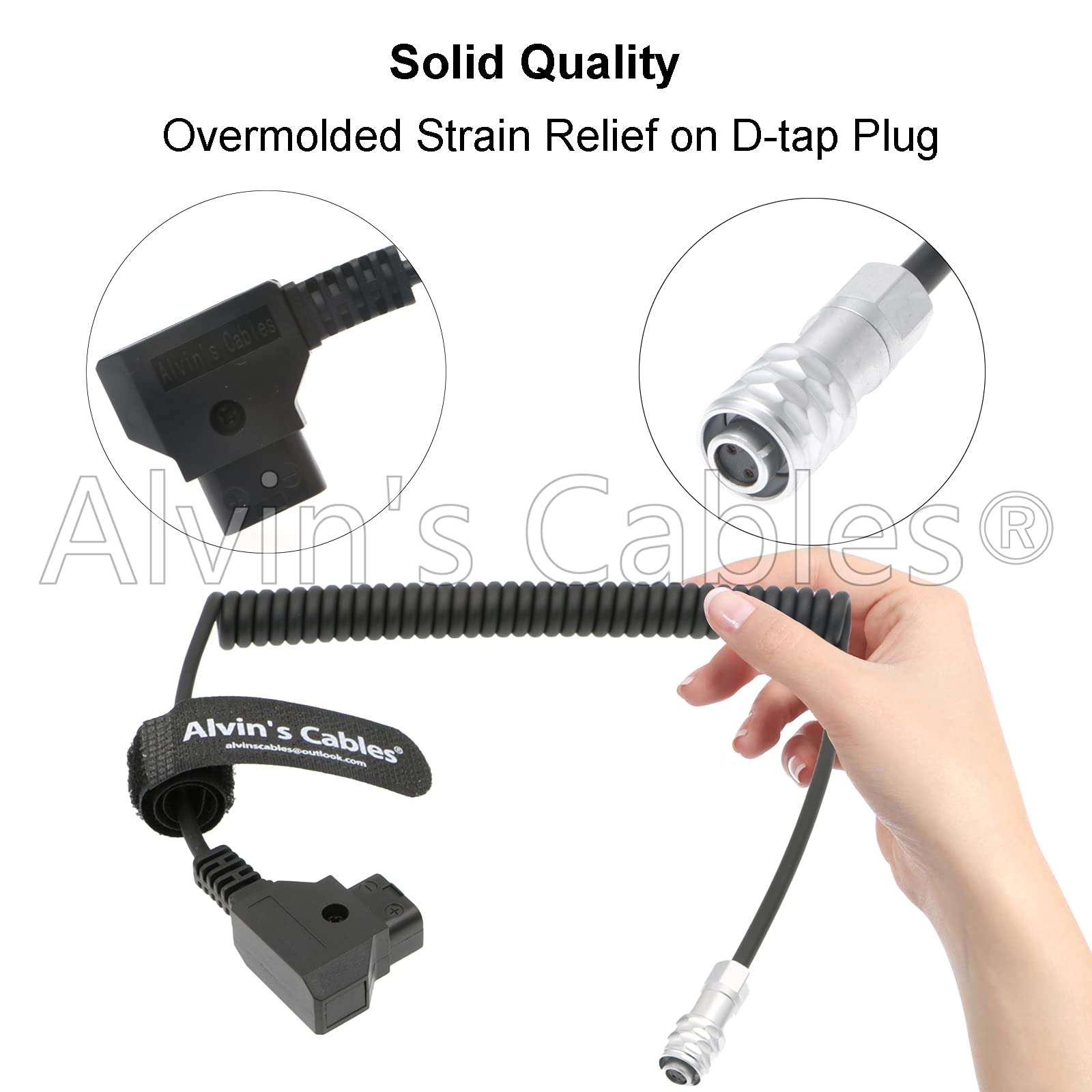 Alvin'S Cables Bmpcc 4K 6K To D Tap Power Cable For Blackmagic Pocket Cinema Camera 4K| 6K| Pro Weipu 2 Pin Female To P Tap Coil