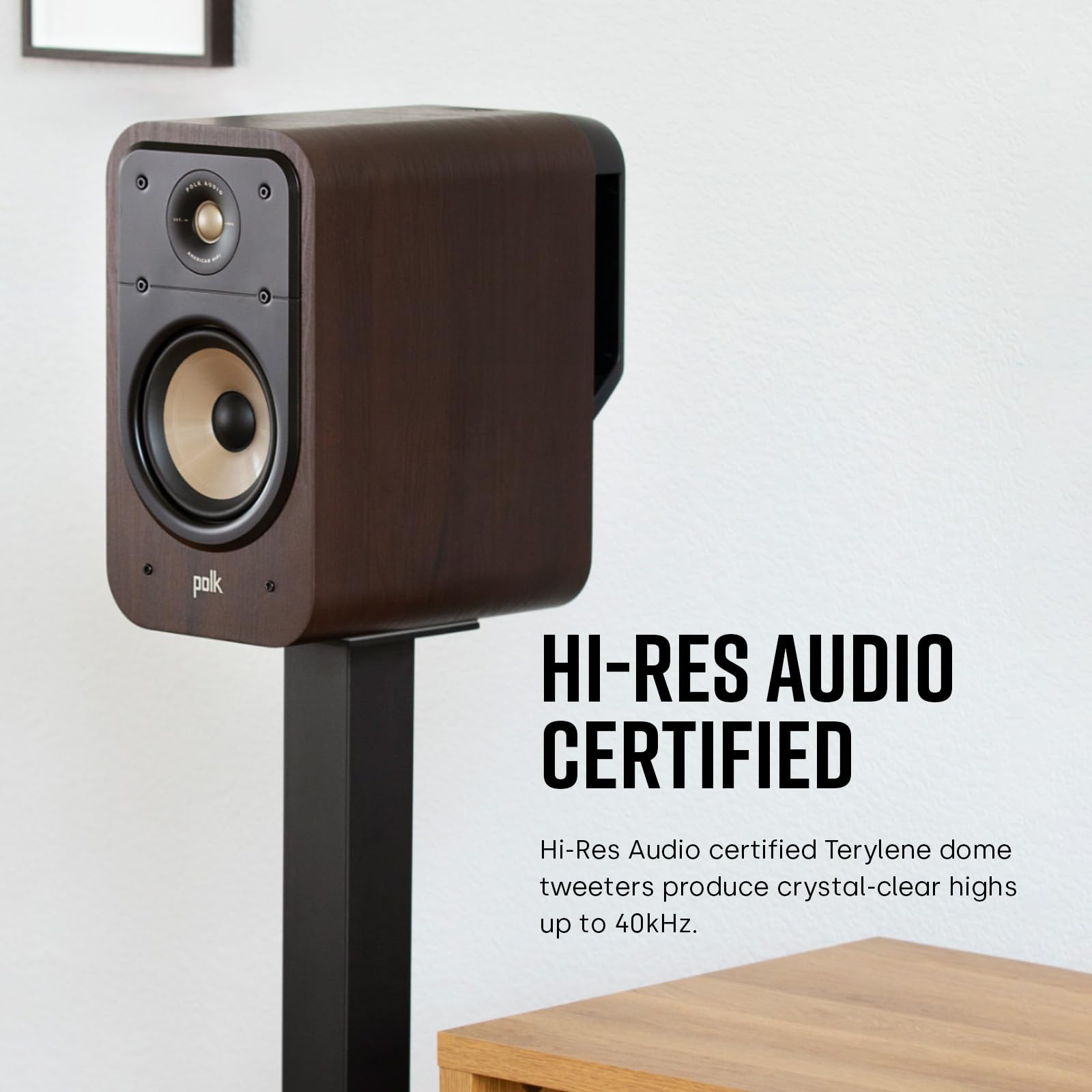 Polk Signature Elite Es20 Bookshelf Speaker   Hi Res Audio Certified, Dolby Atmos & Dts:X Compatible, 1'' Tweeter & 6.5'' Woofer