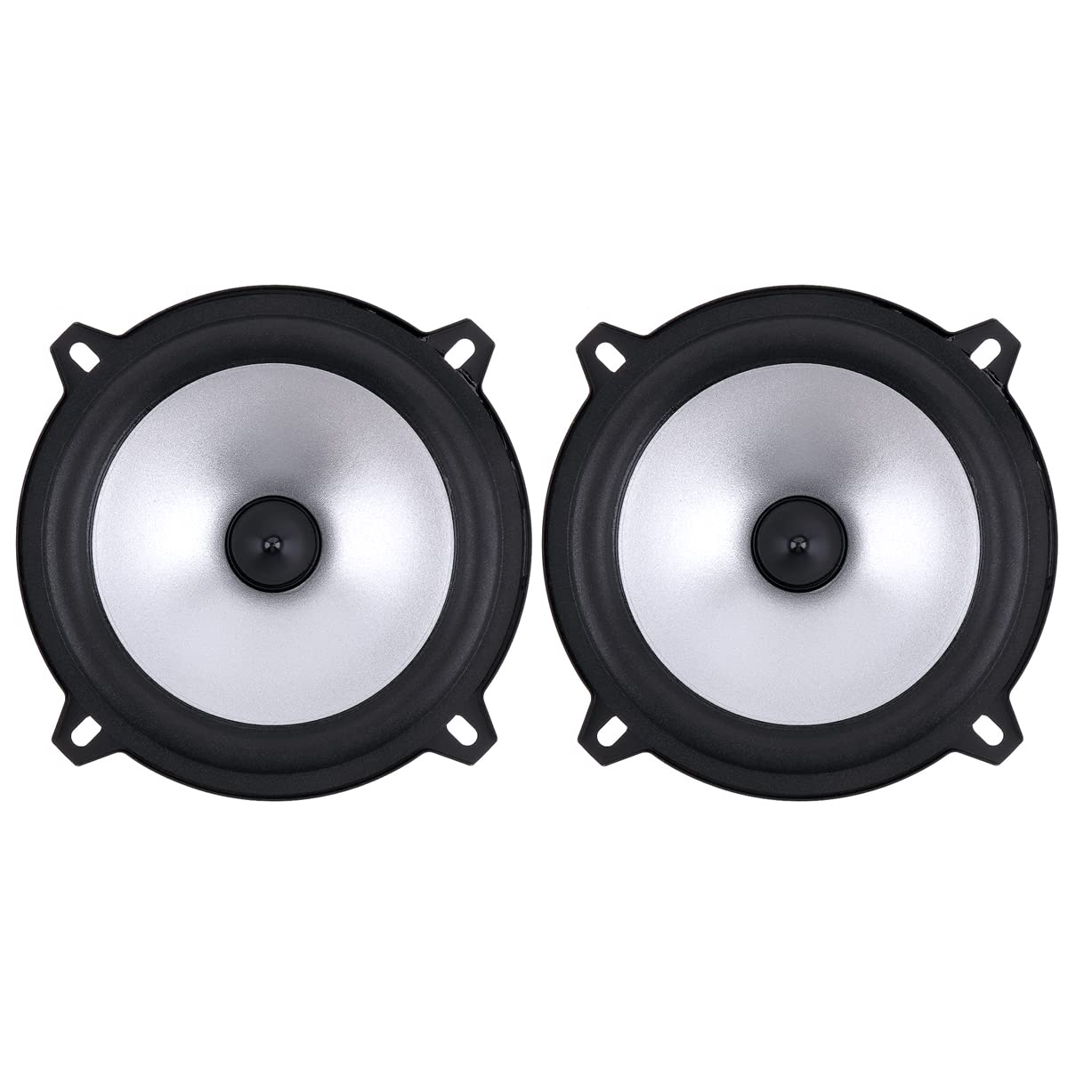 ePathChina 2pcs 5 Inch 60W 2 Way Coaxial Car Speakers Automobile HiFi Full Range Frequency Sensitivity Power Loudspeaker