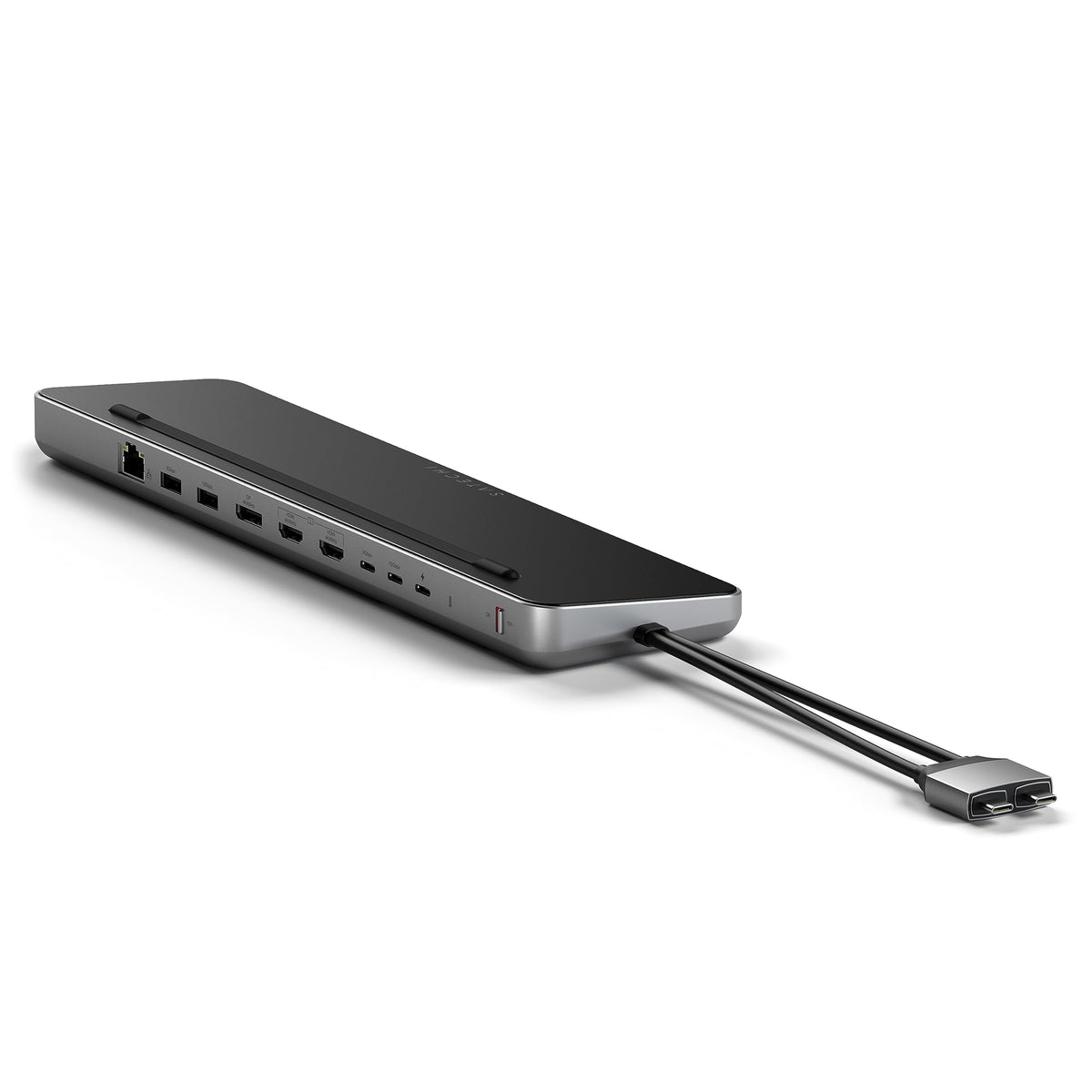 Satechi Dual Usb C Docking Station And Stand With Dual 4K Hdmi, Display Port, 75W Usb C Pd Charging, 2 Usb C Data, 2 Usb A, Ethe