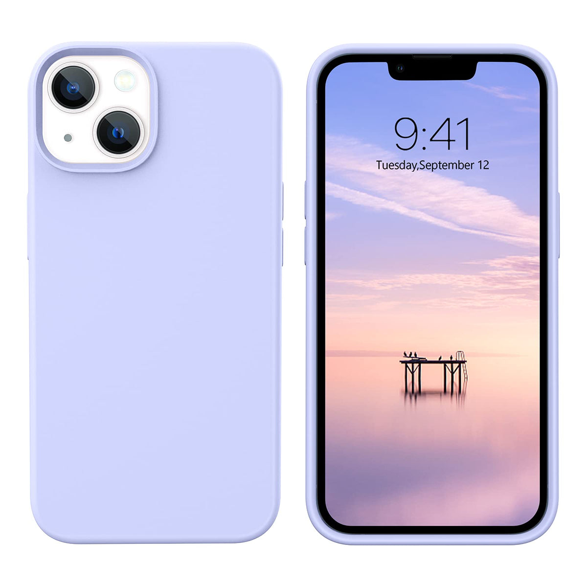 Veningo Iphone 13 Case, Phone Case Iphone 13, Slim Fit Liquid Silicone Soft Gel Rubber Lightweight Microfiber Lining Shockproof