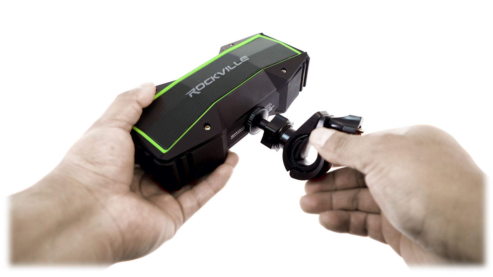 Rockville Rock Everywhere Portable Bluetooth Speaker/Waterproof/Wireless Link,Black