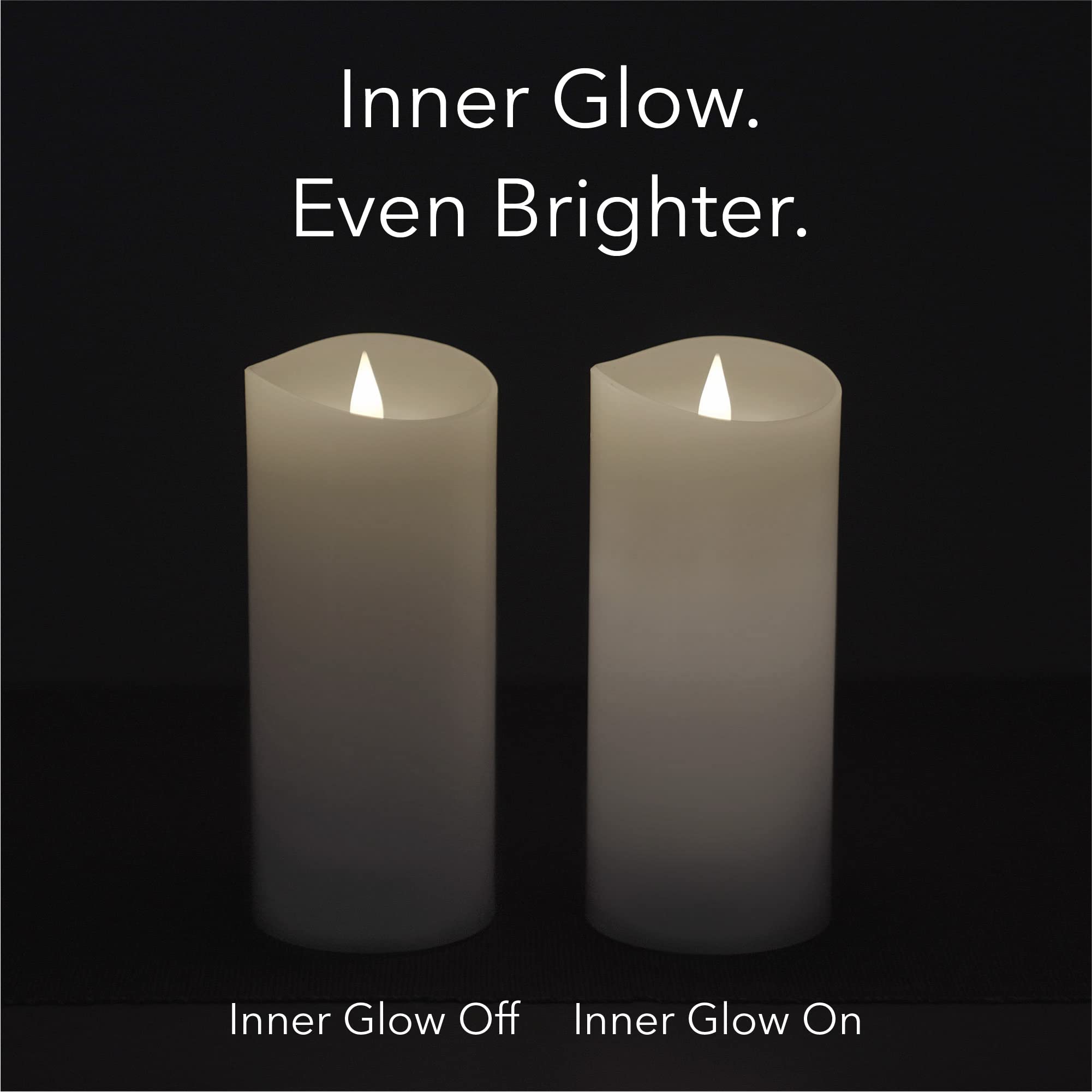 Softflame Flameless Led Candles With Remote Control, 4''X 6.25''Flickering 3D Moving Flame Battery Operated Candles In Real Wax