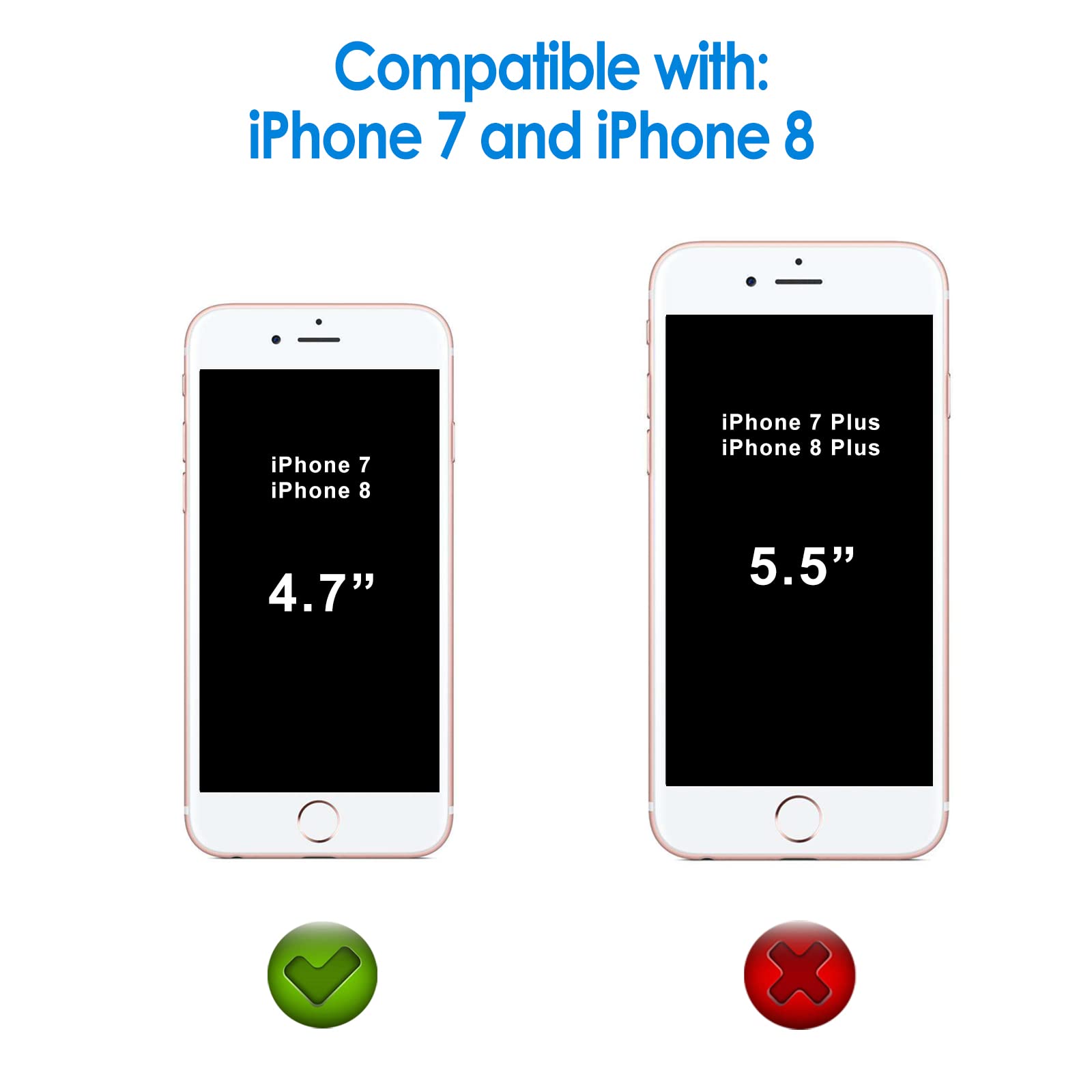 Jetech Screen Protector For Iphone 7/8, 4.7 Inch, Tempered Glass Film, 2 Pack