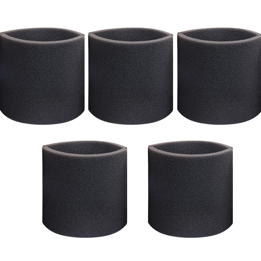 5 Pack 90585 Foam Sleeve Vf2001 Foam Filter Type R Replacements For Shop Vac Wet Dry Vacuums 5 Gallon And Larger, Fits For Vacma
