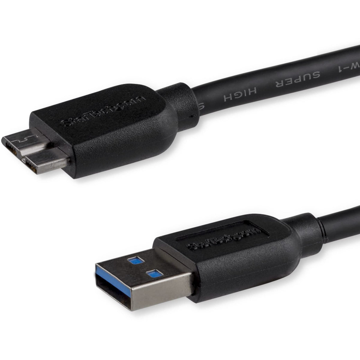 Startech.Com 0.5M 20In Slim Usb 3.0 A To Micro B Cable M/M   Mobile Charge Sync Usb 3.0 Micro B Cable For Smartphones And Tablet