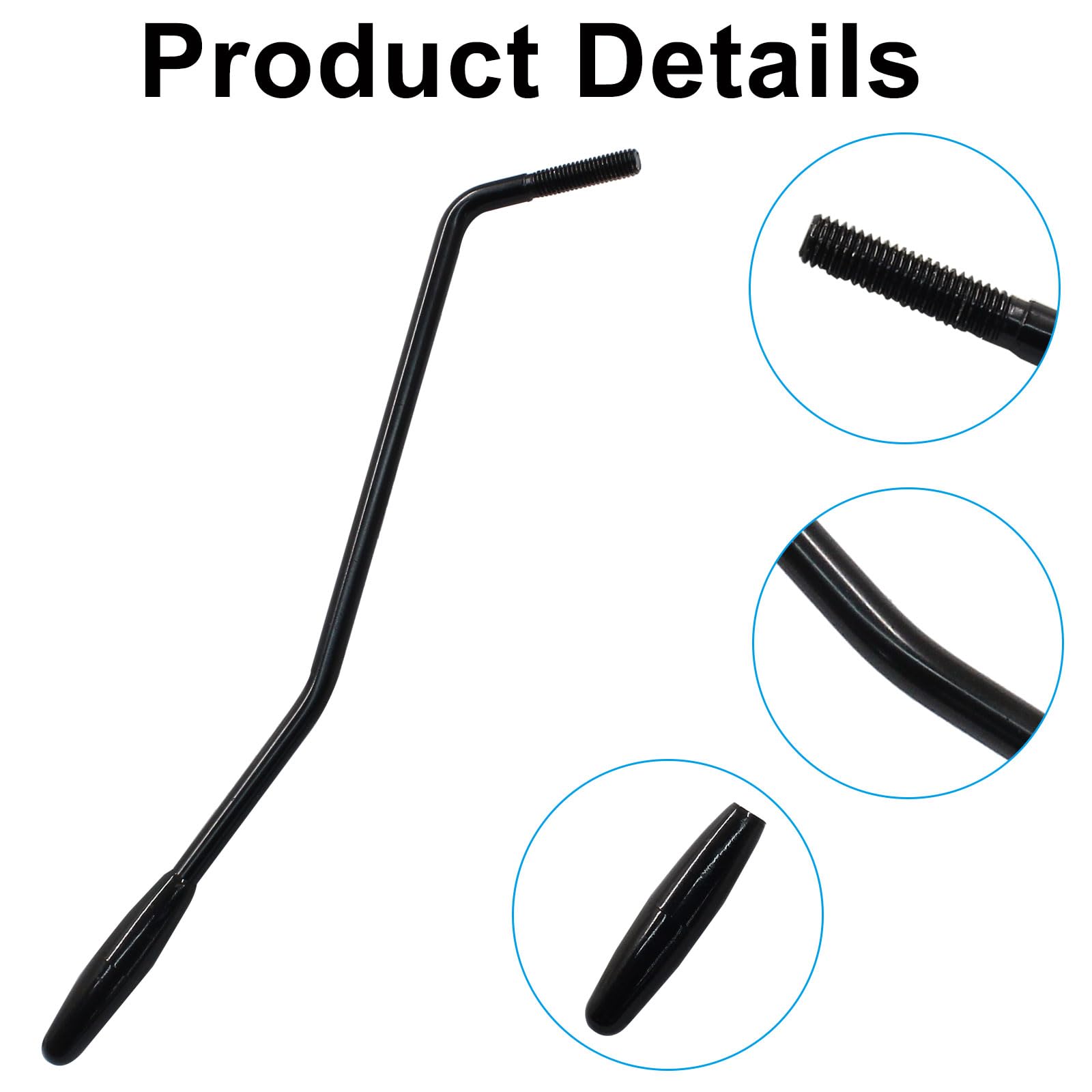 Bokwin Guitar Whammy Bar Thread Tremolo Arm, Black Whammy Bar For Electric Guitar