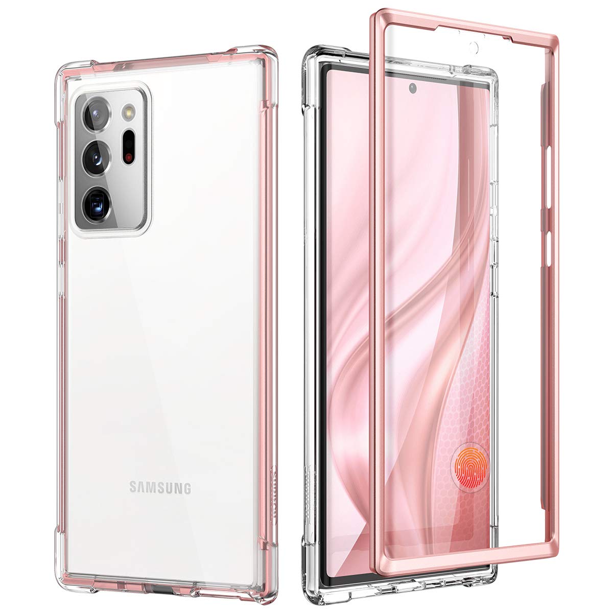 Suritch Clear Case For Samsung Galaxy Note 20 Ultra (Only) 6.9 Inch, [Built In Screen Protector] Full Body Protection Bumper Sho