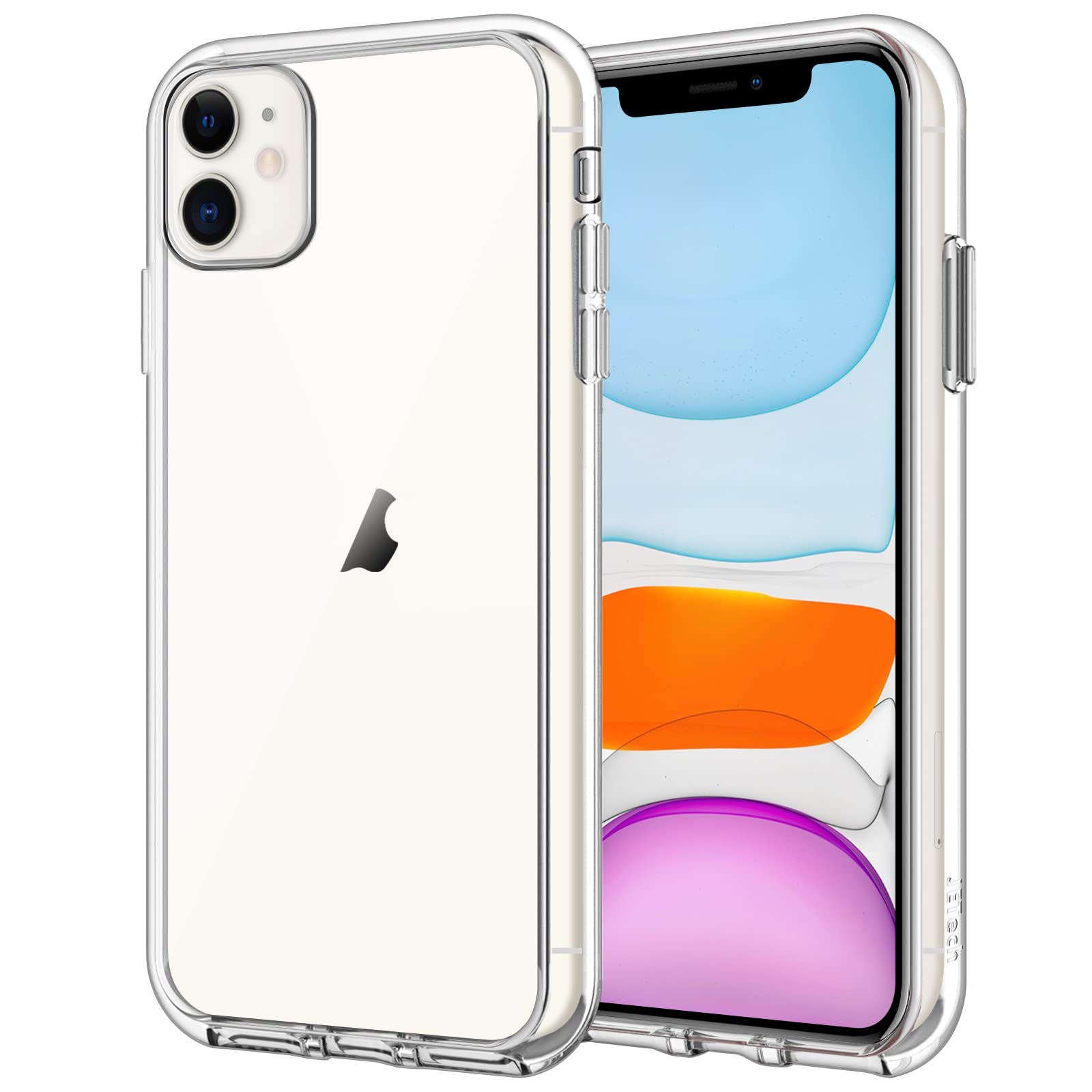 Jetech Case For Iphone 11 61 Inch, Non Yellowing Shockproof Phone Bumper Cover, Anti Scratch Clear Back (Clear)