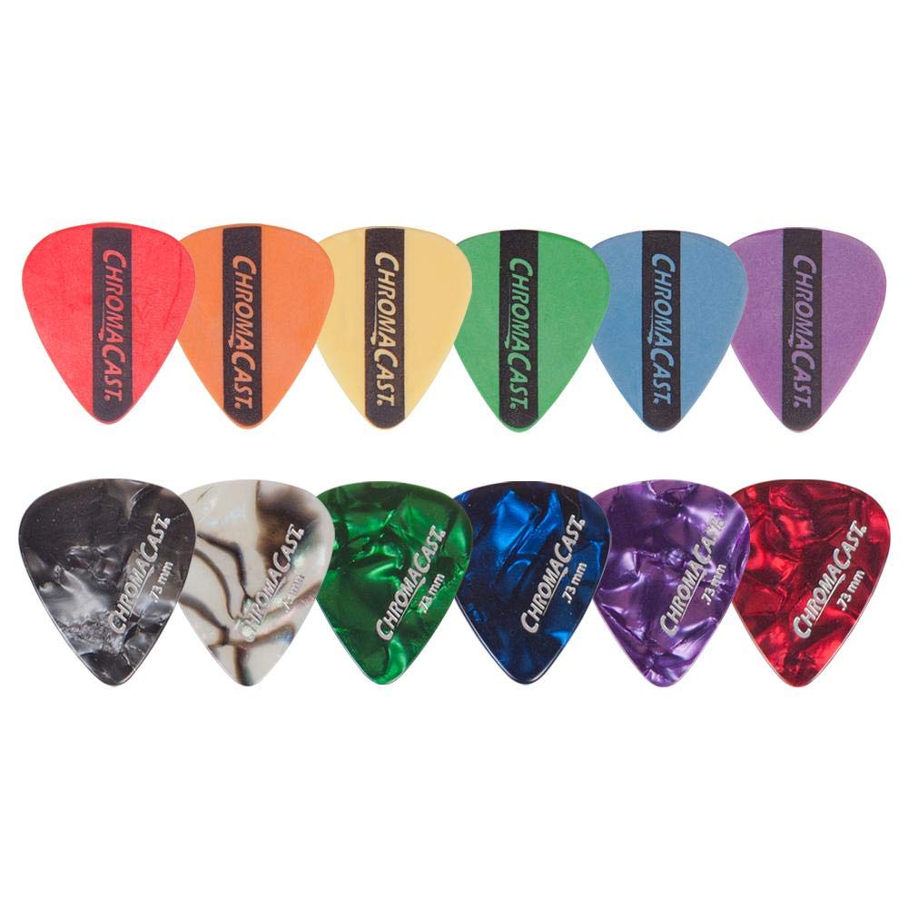 Chromacast 96 Pick Sampler   Includes Pearl Celluloid And Durapicks In Assorted Colors/Gauges