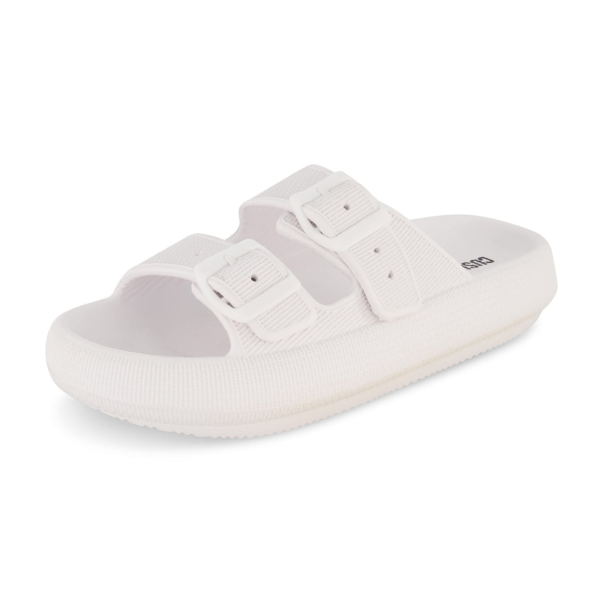 Cushionaire Womens Fame Recovery Cloud Slide With Comfort, White 8