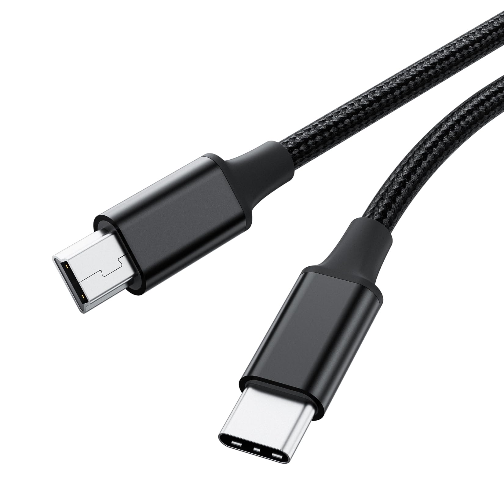 Lukfocab 5Ft Usb C To Mini Usb Cable, Braided 1.5M Type C To Mini B 5 Pin Charging Cord, Supports Otg 480 Mbps For Pc Hero 3+, D