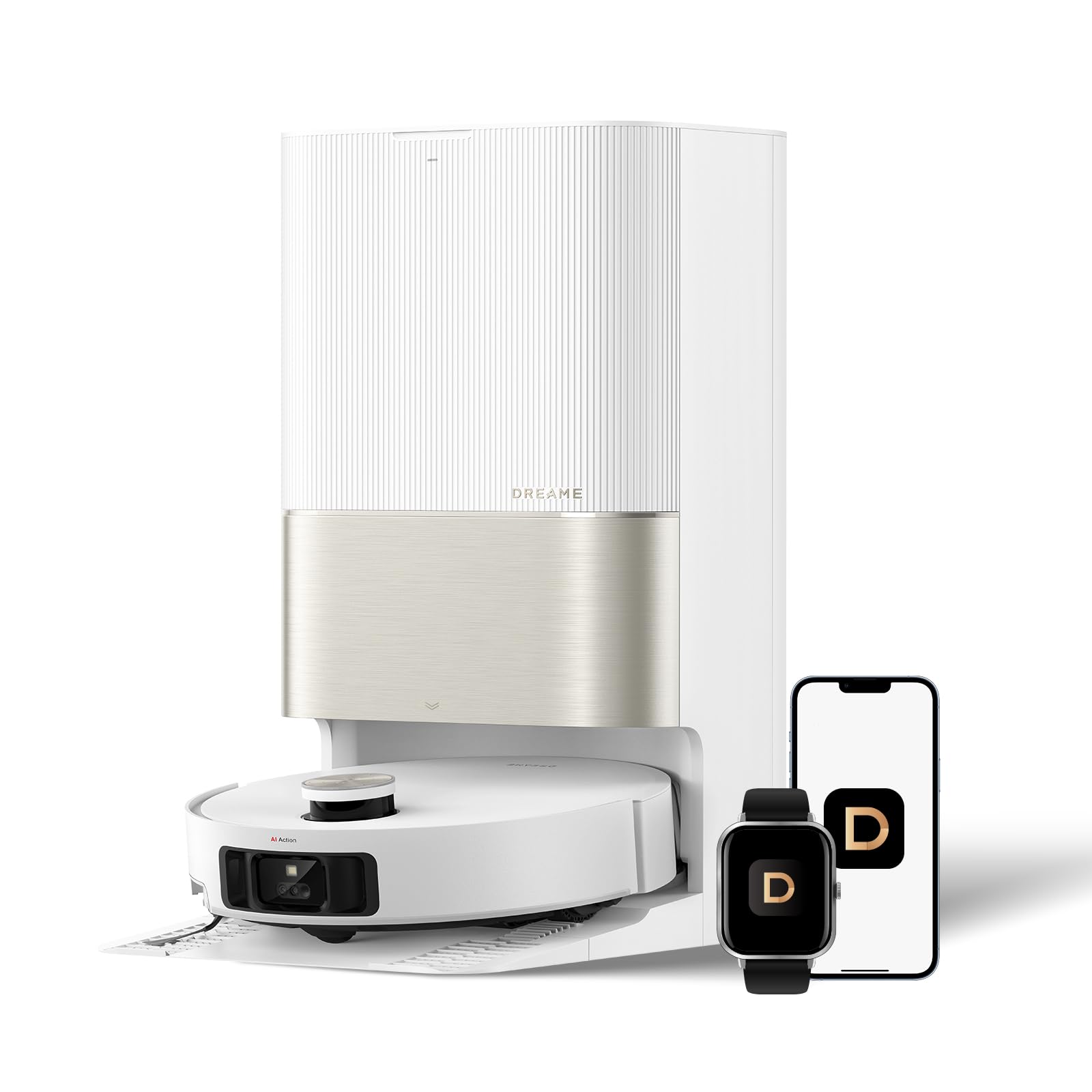 Dreame X50 Ultra White Robot Vacuum And Mop With Auto Empty And Mop Self Cleaning, 20,000Pa Suction, Obstacle Avoidance And 360?