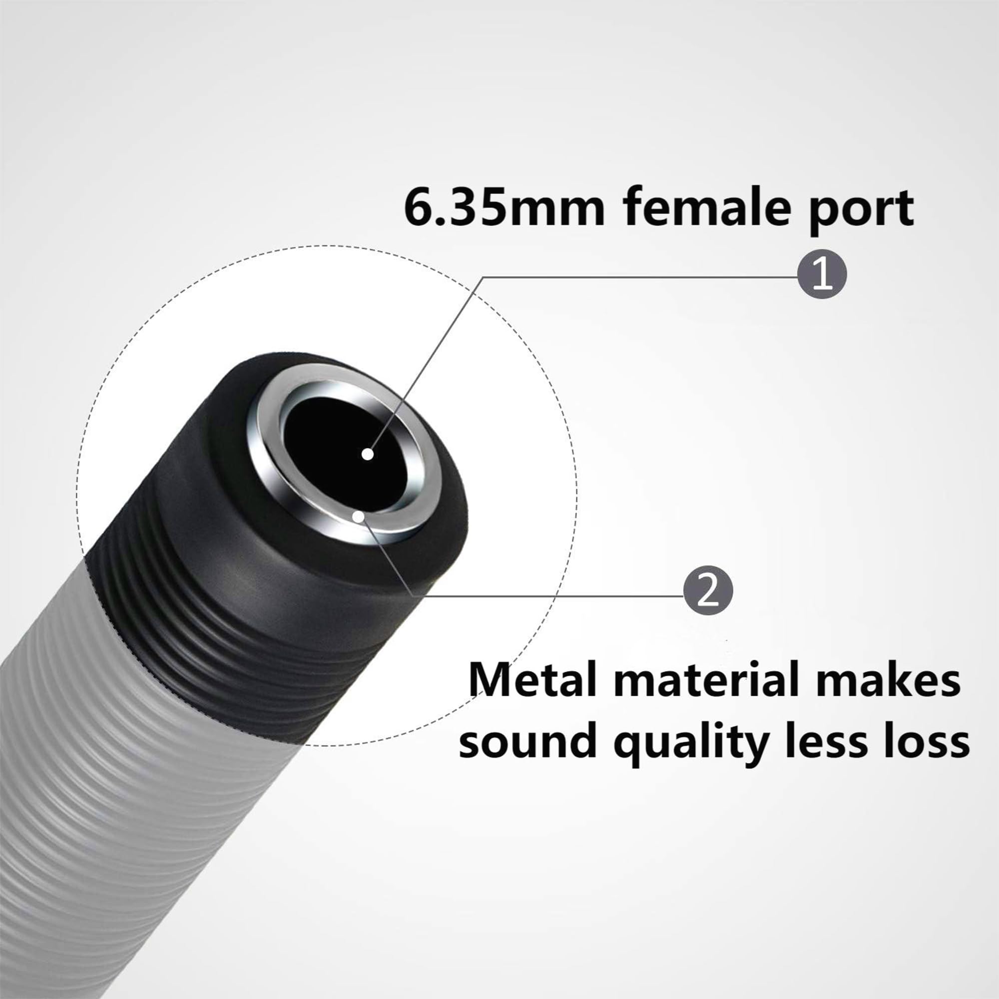 Shanfeilu 1/4 Inch Trs Ts Coupler 6.35Mm Female To Female Audio Adapter 6.35Mm Trs Stereo Ts Mono Jack Connector Extension For M