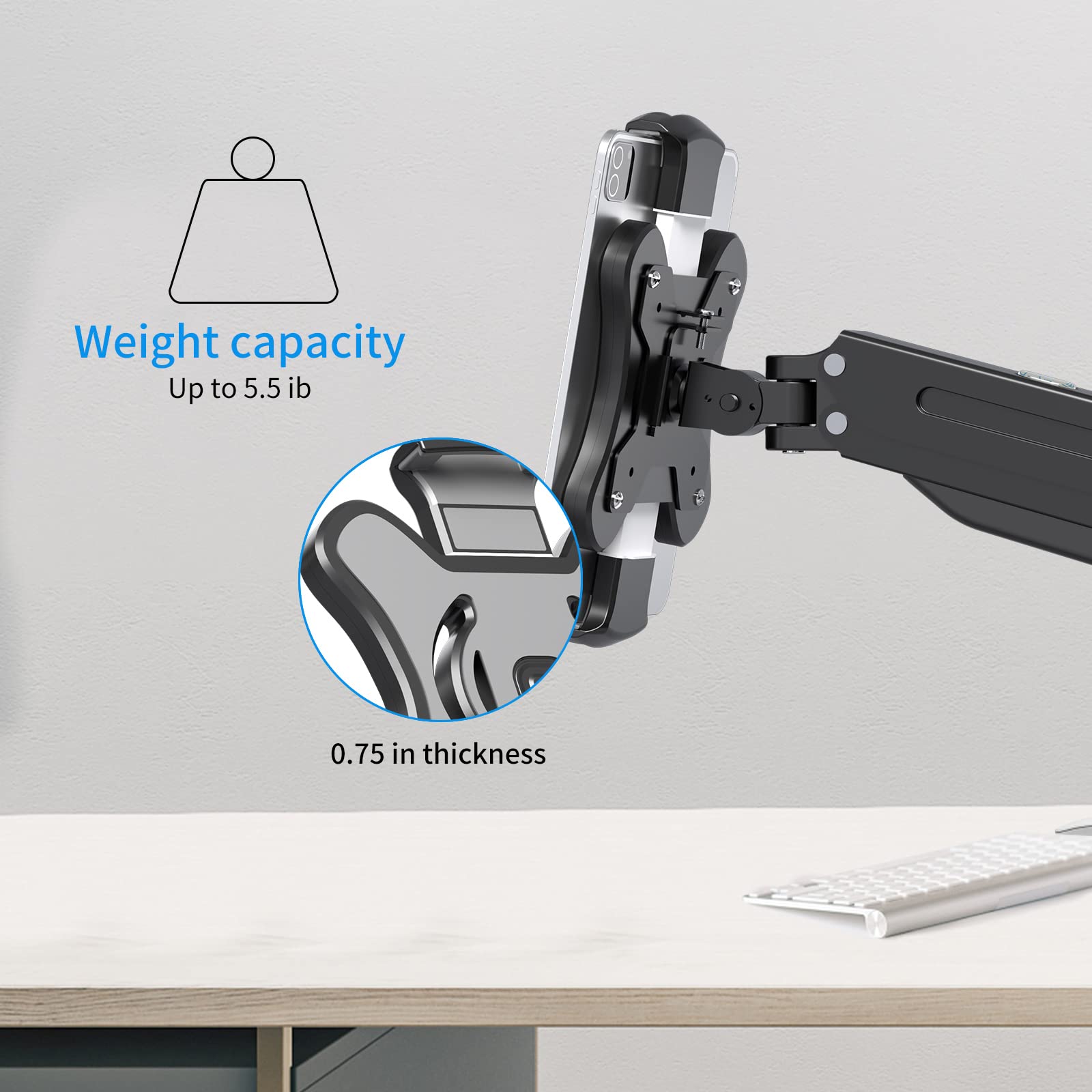 Pholiten Universal Vesa Mount Adapter For Tablets, 2 In 1 Laptops, & 15.6 Inch Portable Monitors, Vesa 100X100, Adjustable Lapto